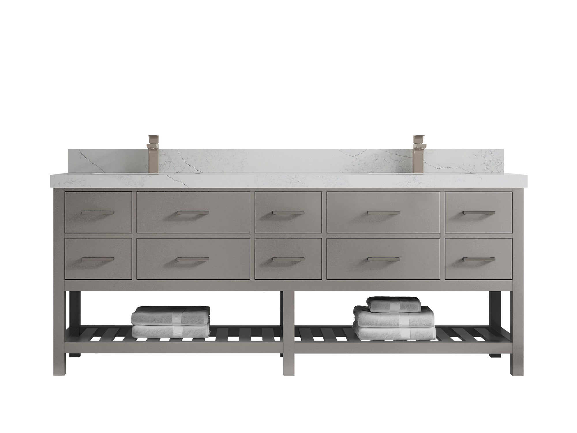 Parker 84 in. W x 22 in. D Double Sink Bathroom Vanity - Willow Bath and Vanity