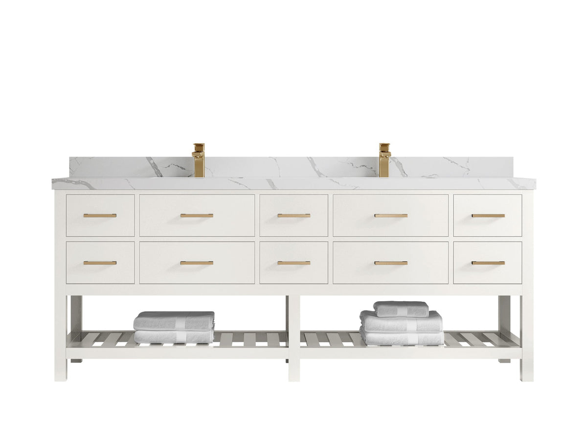 Parker 84 in. W x 22 in. D Double Sink Bathroom Vanity - Willow Bath and Vanity