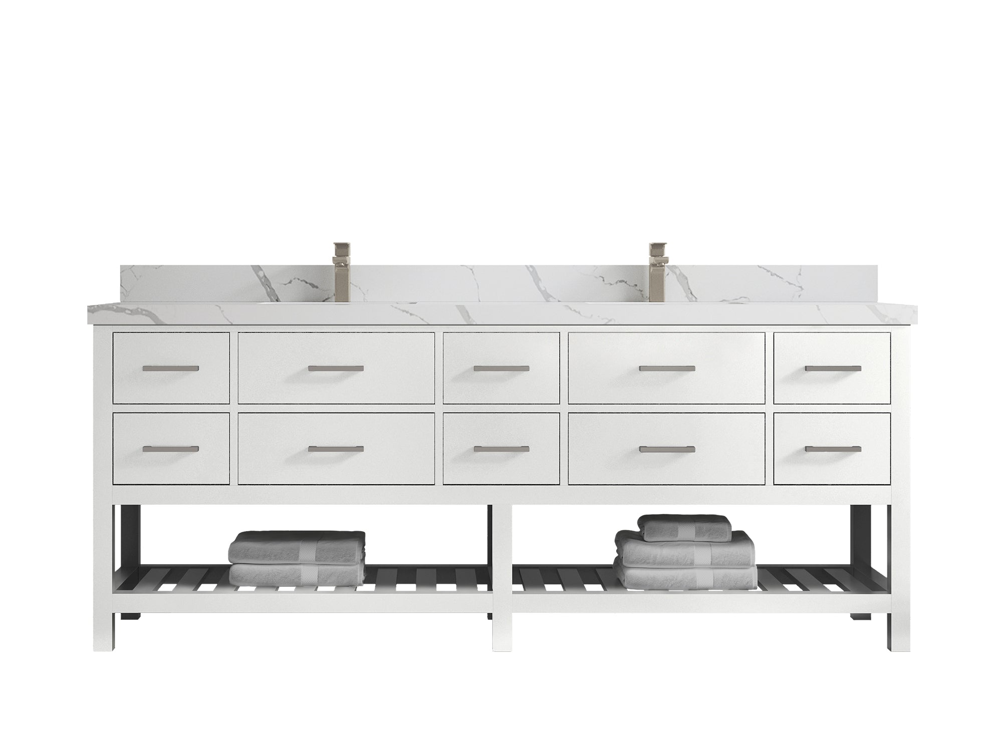 Parker 84 in. W x 22 in. D Double Sink Bathroom Vanity - Willow Bath and Vanity