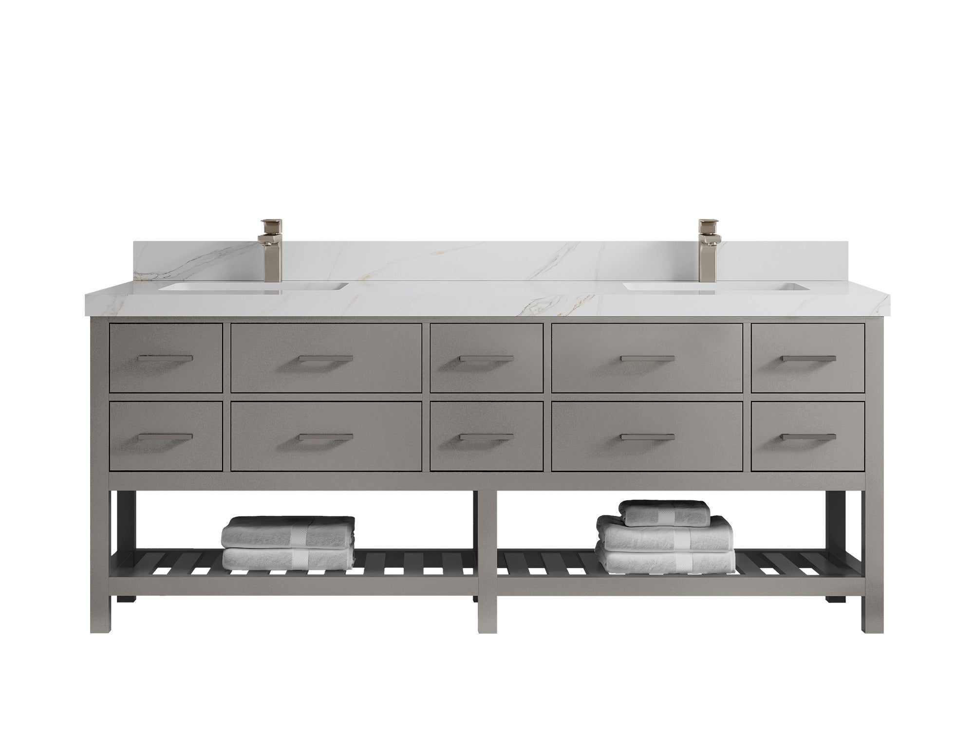 Parker 84 in. W x 22 in. D Double Sink Bathroom Vanity - Willow Bath and Vanity