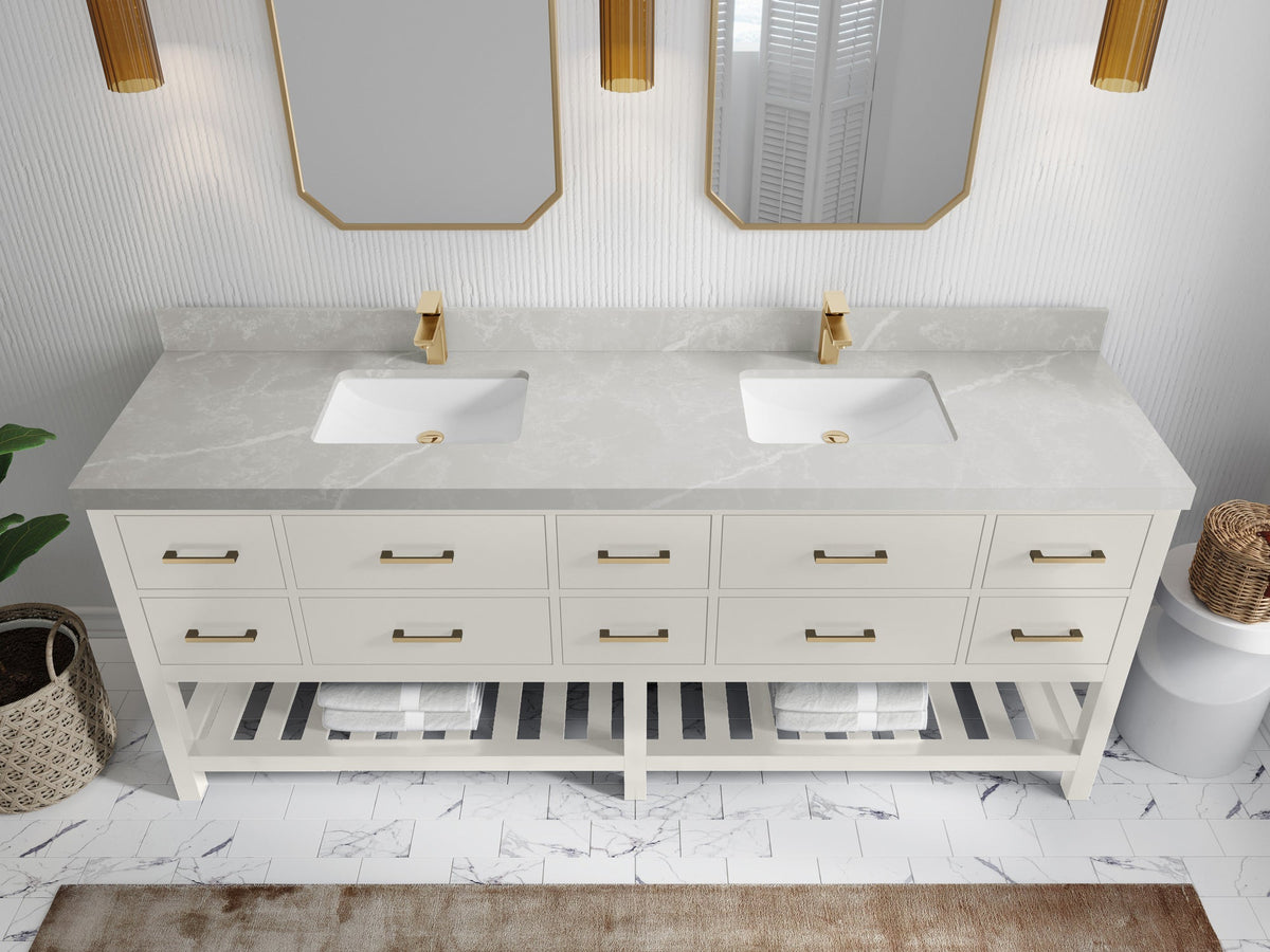 Parker 84 in. W x 22 in. D Double Sink Bathroom Vanity - Willow Bath and Vanity