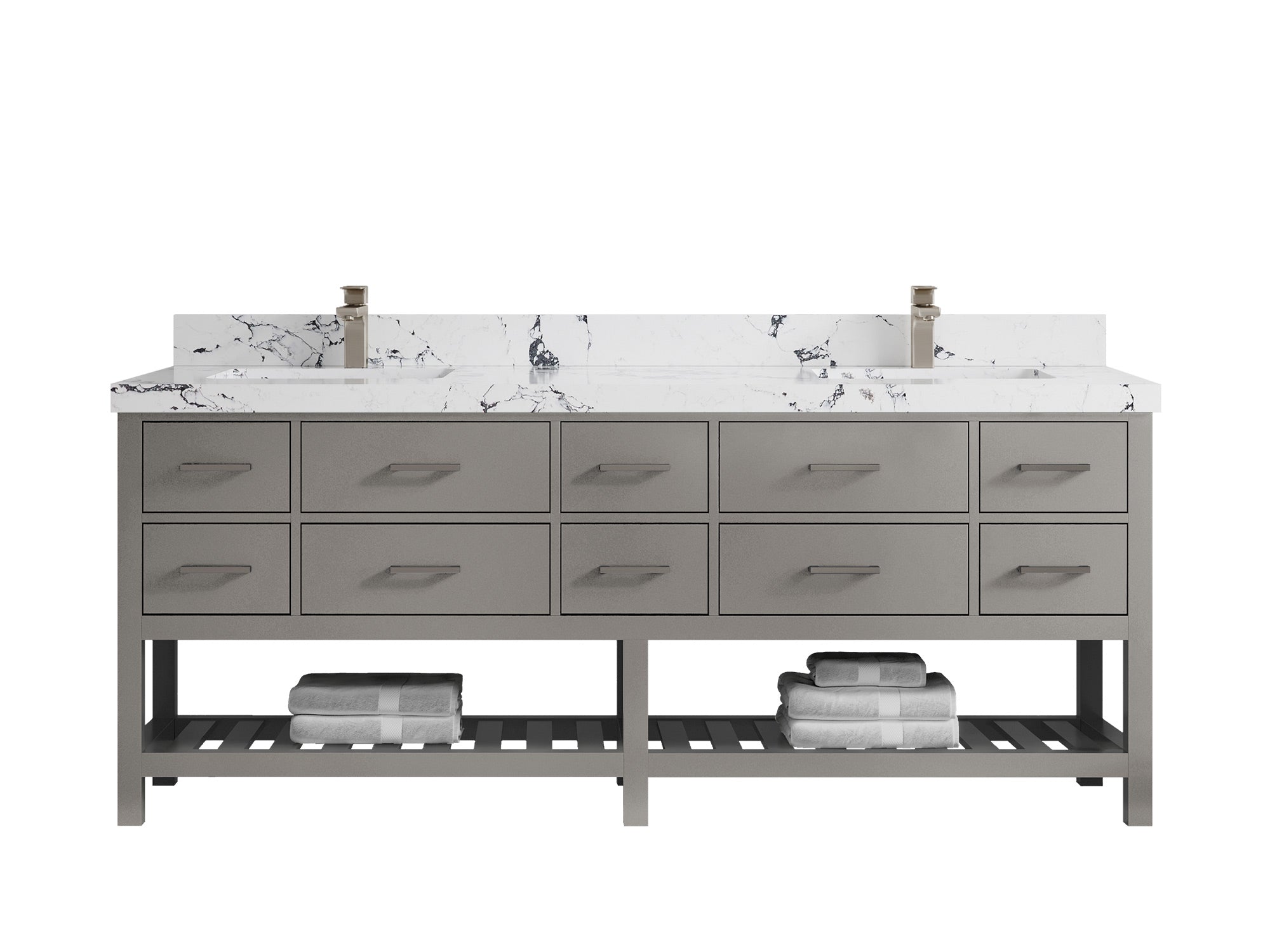 Parker 84 in. W x 22 in. D Double Sink Bathroom Vanity - Willow Bath and Vanity