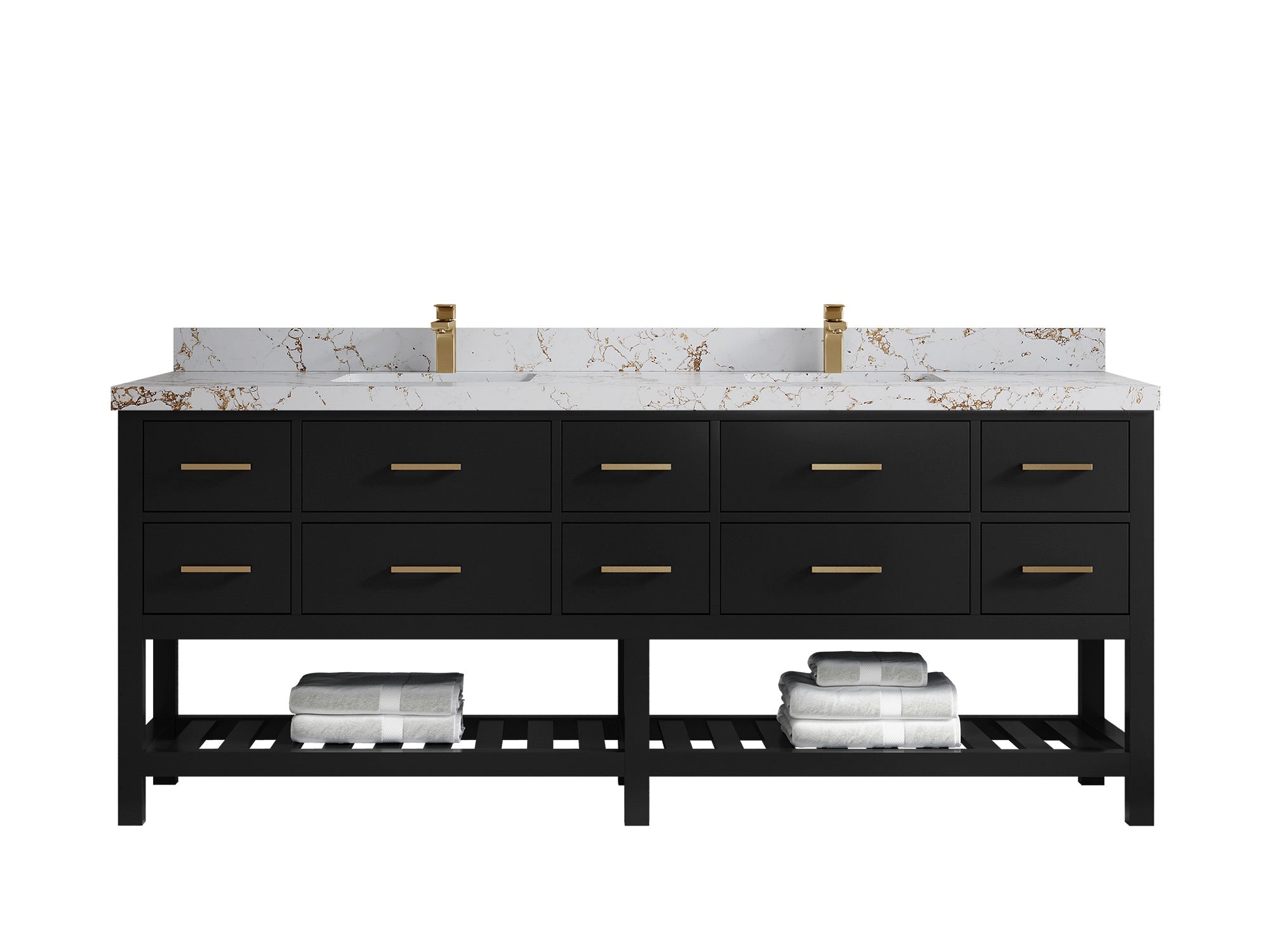 Parker 84 in. W x 22 in. D Double Sink Bathroom Vanity - Willow Bath and Vanity