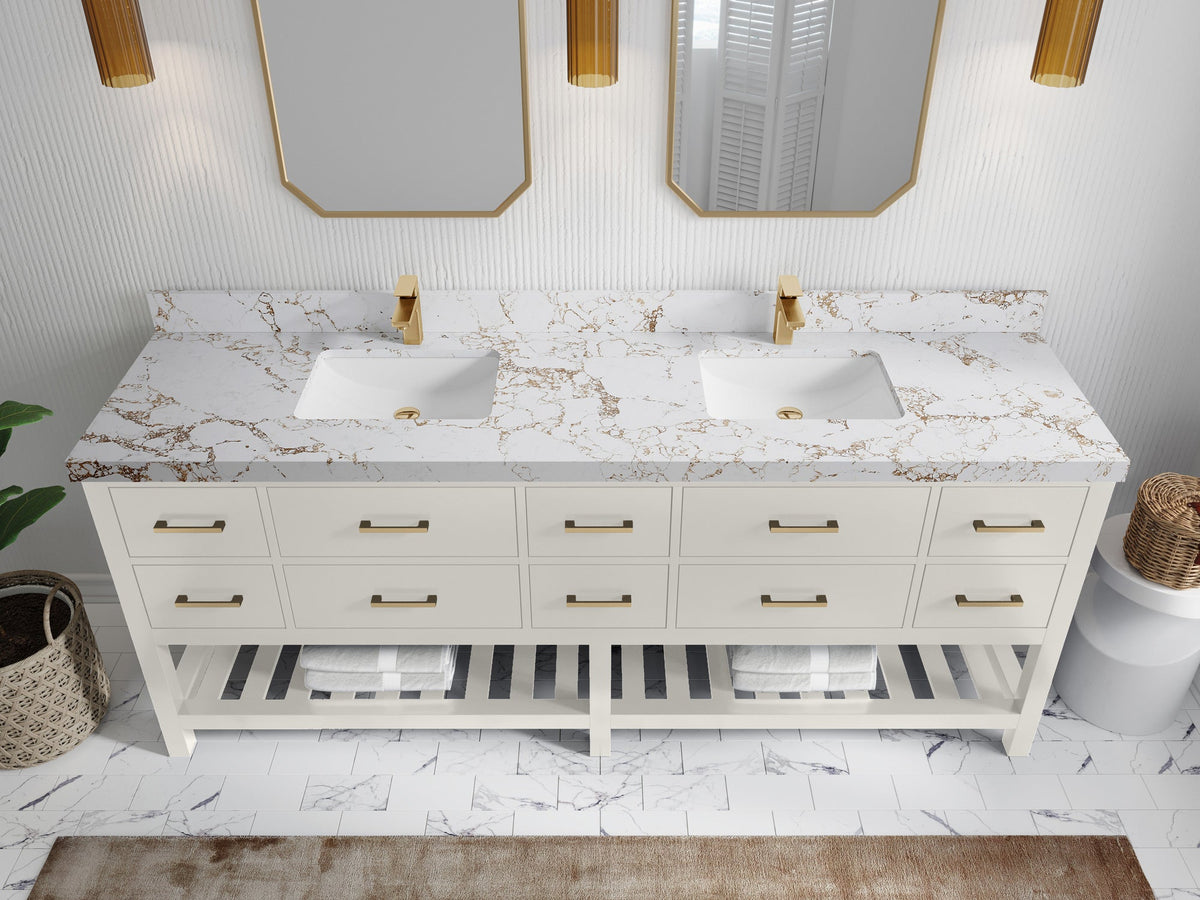 Parker 84 in. W x 22 in. D Double Sink Bathroom Vanity - Willow Bath and Vanity