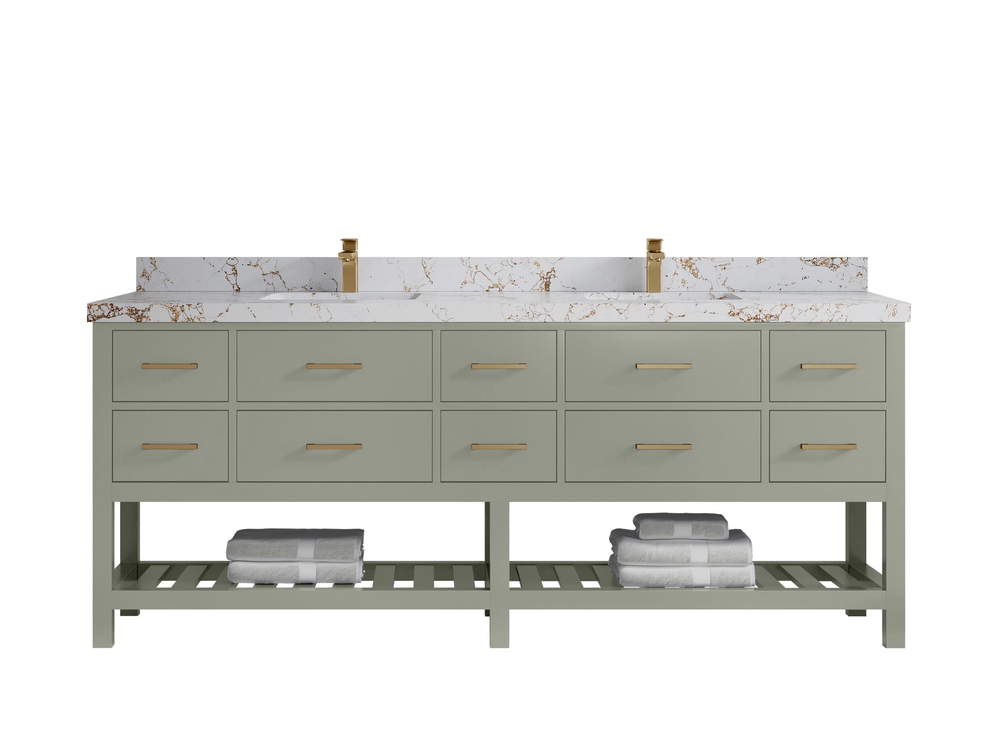 Parker 84 in. W x 22 in. D Double Sink Bathroom Vanity - Willow Bath and Vanity