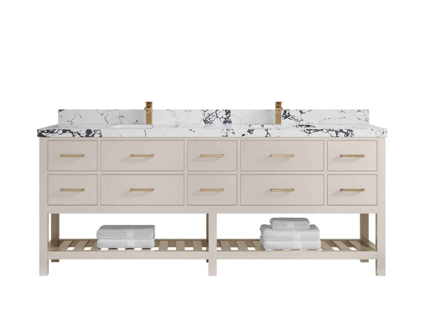 Parker 84 in. W x 22 in. D Double Sink Bathroom Vanity - Willow Bath and Vanity