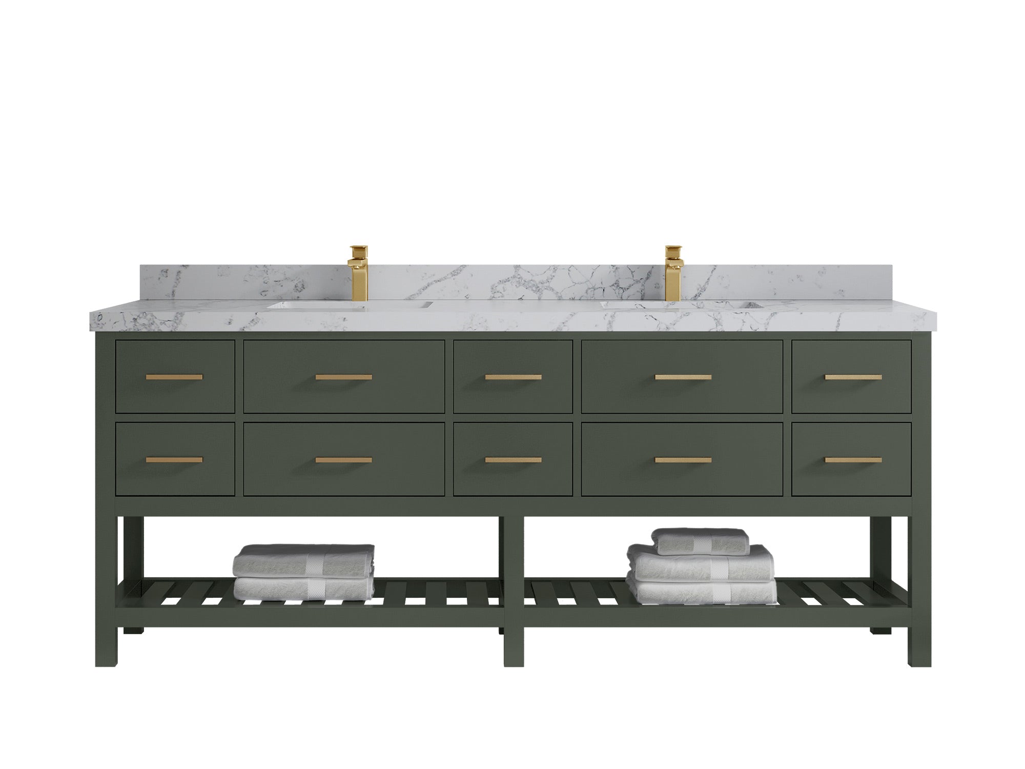 Parker 84 in. W x 22 in. D Double Sink Bathroom Vanity - Willow Bath and Vanity