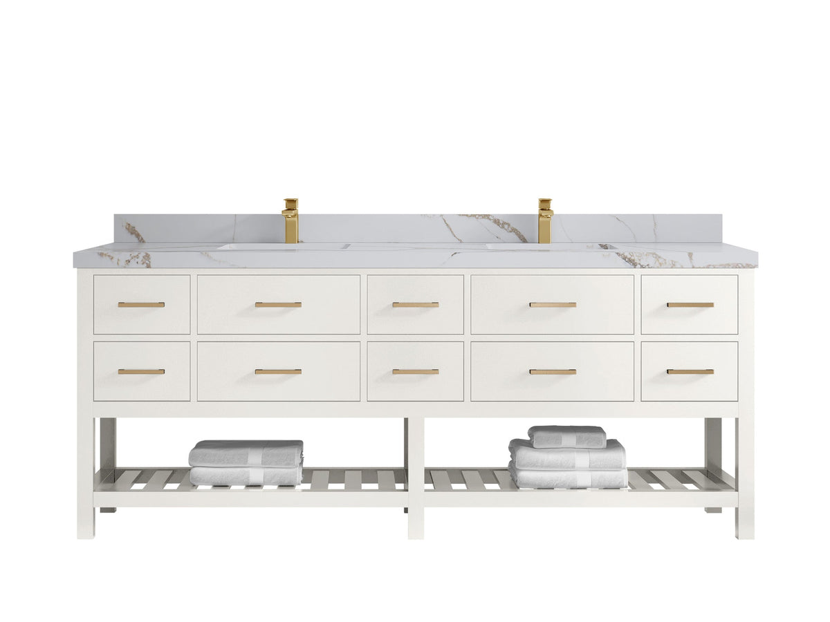 Parker 84 in. W x 22 in. D Double Sink Bathroom Vanity - Willow Bath and Vanity