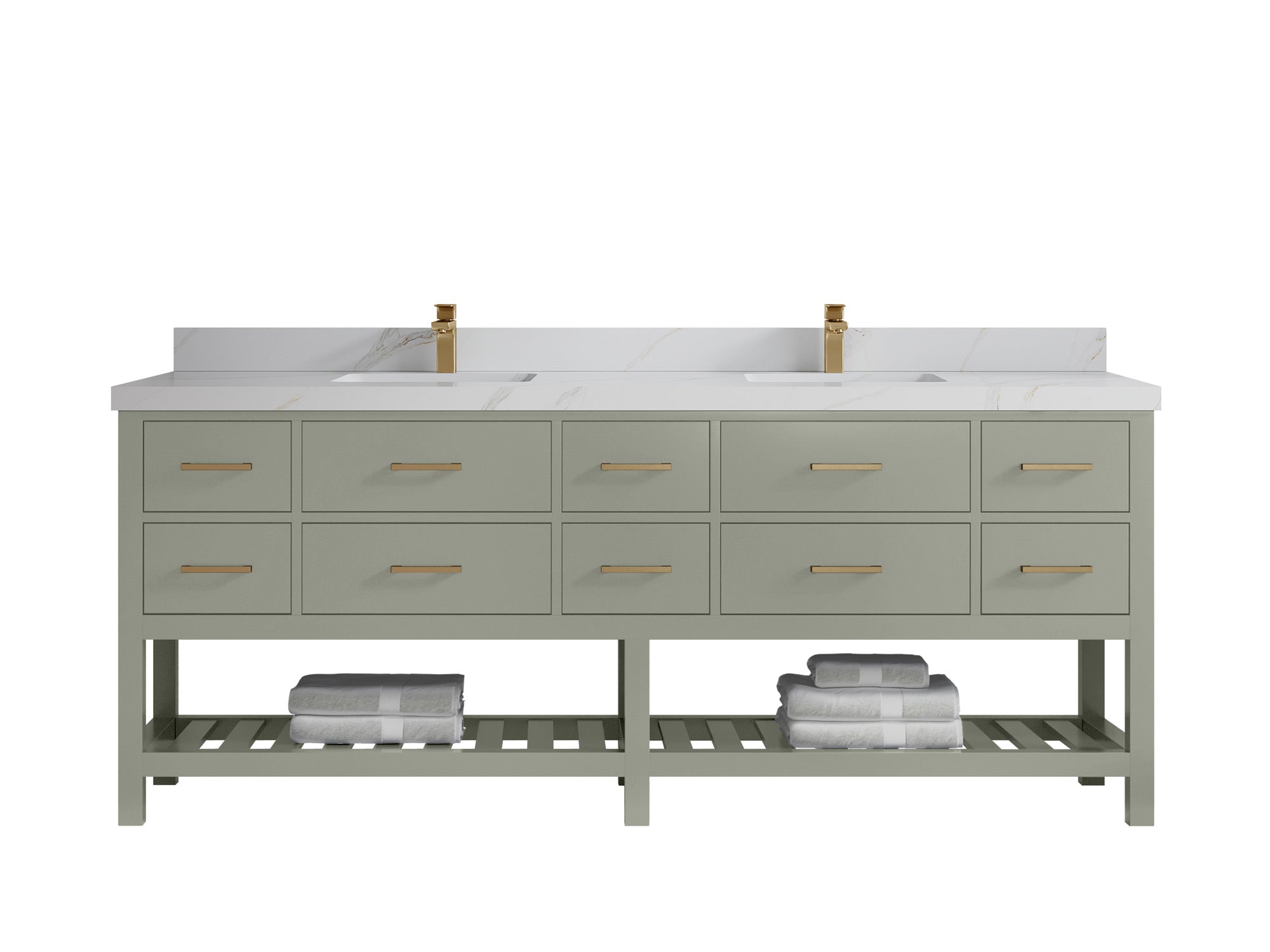 Parker 84 in. W x 22 in. D Double Sink Bathroom Vanity - Willow Bath and Vanity