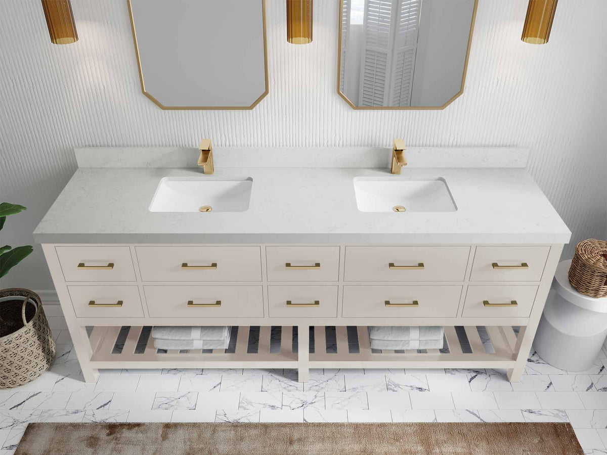 Parker 84 in. W x 22 in. D Double Sink Bathroom Vanity - Willow Bath and Vanity