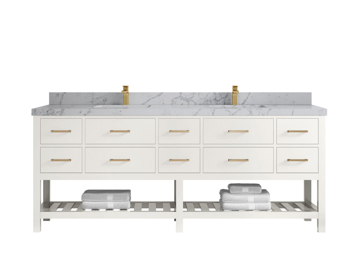 Parker 84 in. W x 22 in. D Double Sink Bathroom Vanity - Willow Bath and Vanity