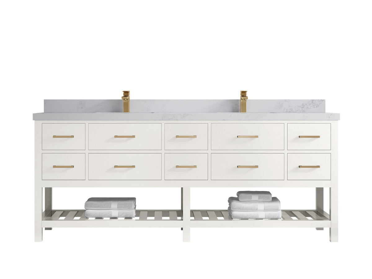 Parker 84 in. W x 22 in. D Double Sink Bathroom Vanity - Willow Bath and Vanity