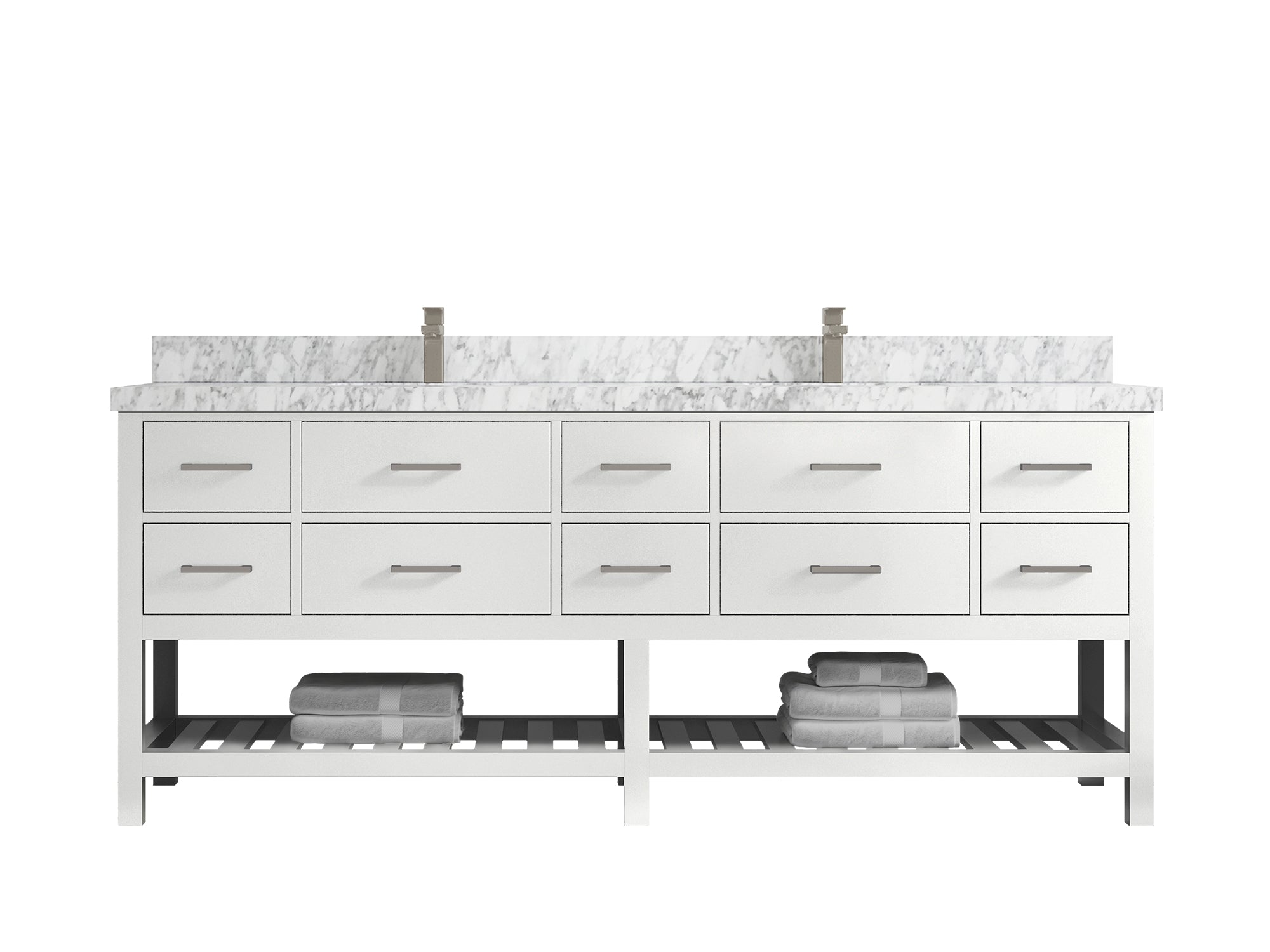 Parker 84 in. W x 22 in. D Double Sink Bathroom Vanity - Willow Bath and Vanity