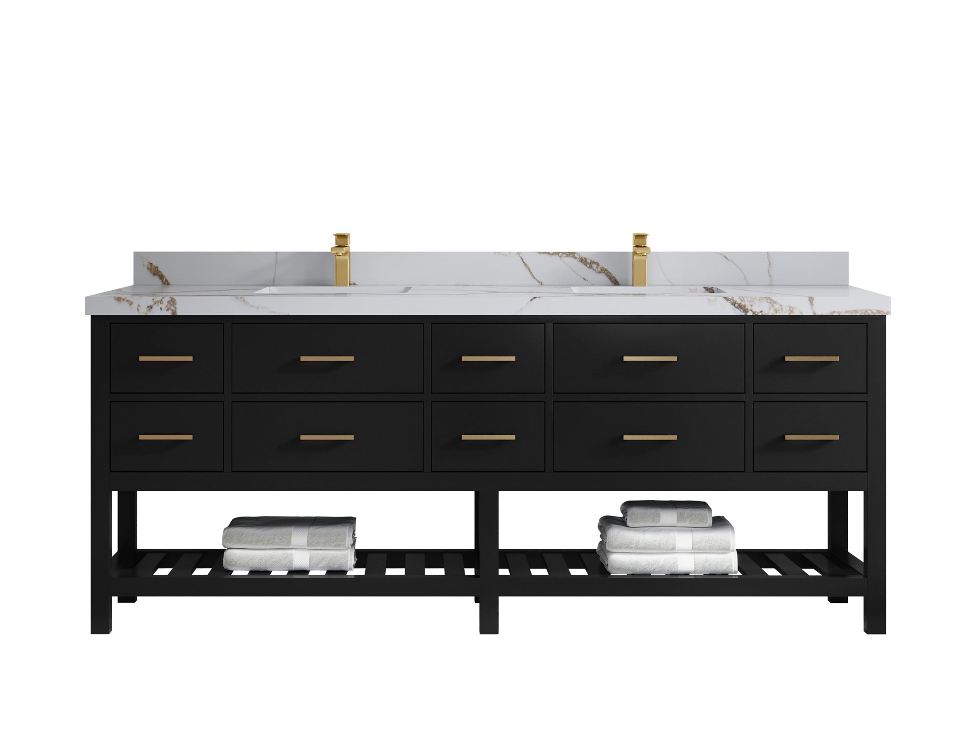 Parker 84 in. W x 22 in. D Double Sink Bathroom Vanity - Willow Bath and Vanity