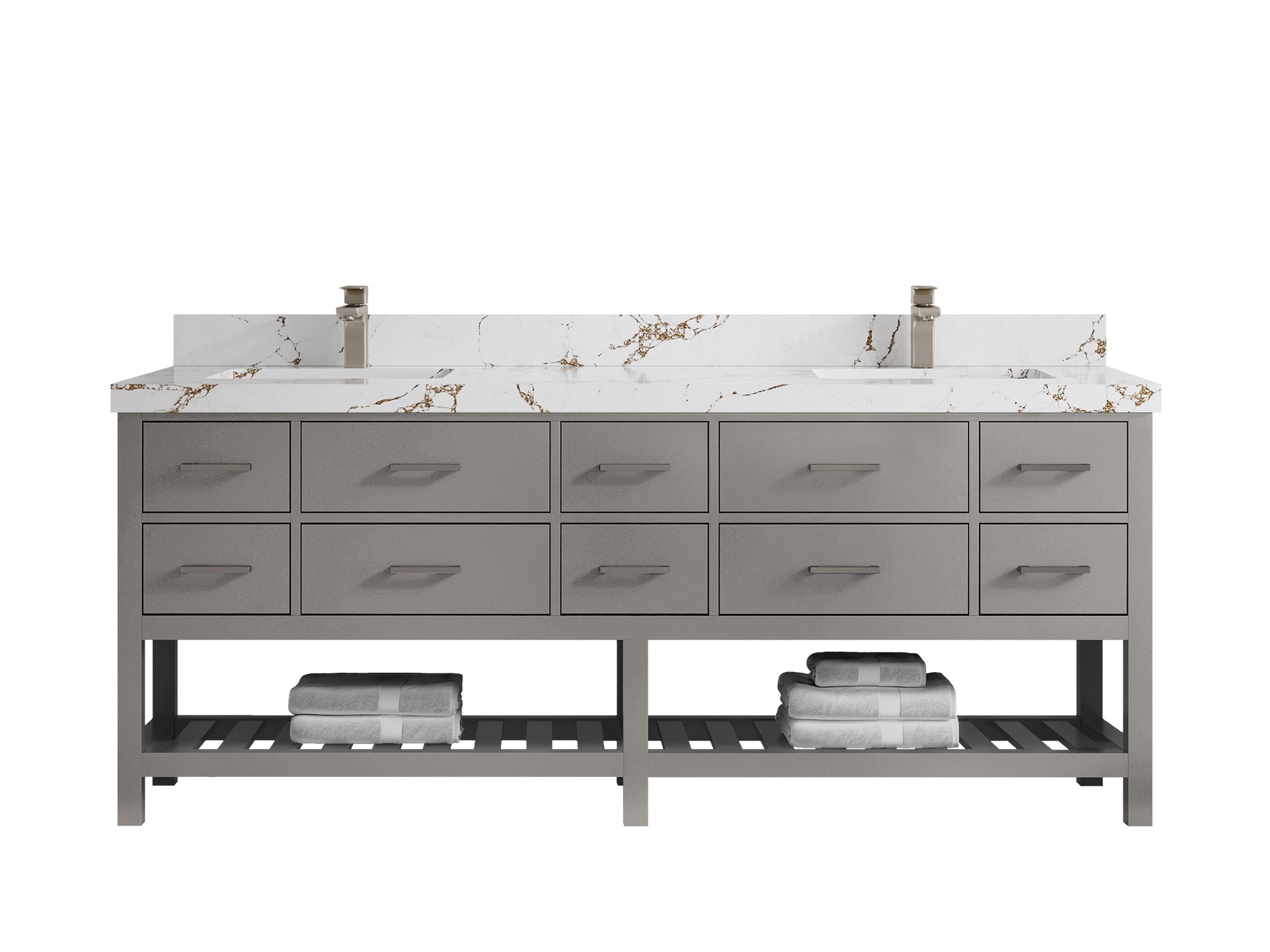 Parker 84 in. W x 22 in. D Double Sink Bathroom Vanity - Willow Bath and Vanity