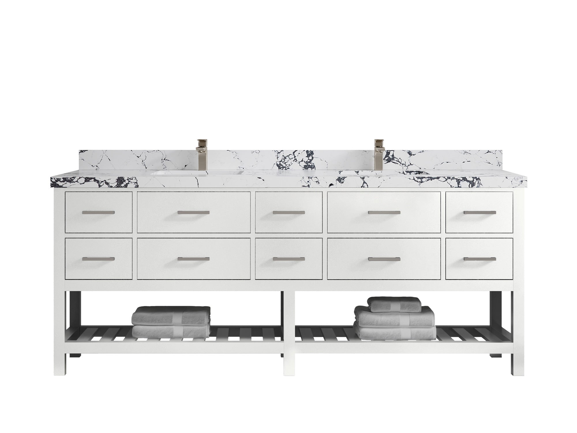 Parker 84 in. W x 22 in. D Double Sink Bathroom Vanity - Willow Bath and Vanity