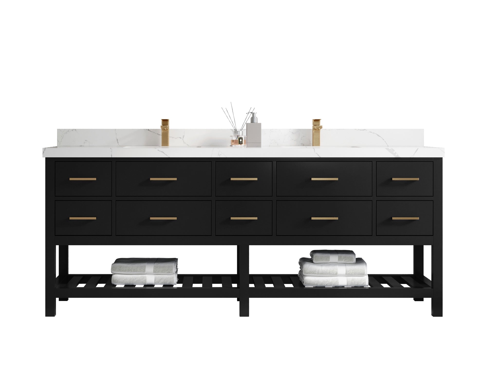 Parker 84 in. W x 22 in. D Double Sink Bathroom Vanity - Willow Bath and Vanity