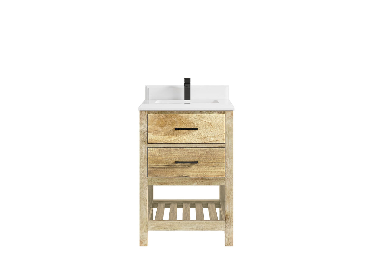 Parker Mango Wood 24 in. W x 22 in. D Single Sink Bathroom Vanity - Willow Bath and Vanity