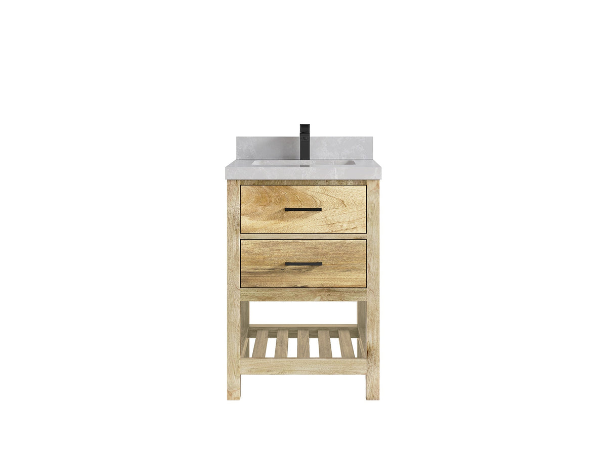 Parker Mango Wood 24 in. W x 22 in. D Single Sink Bathroom Vanity - Willow Bath and Vanity