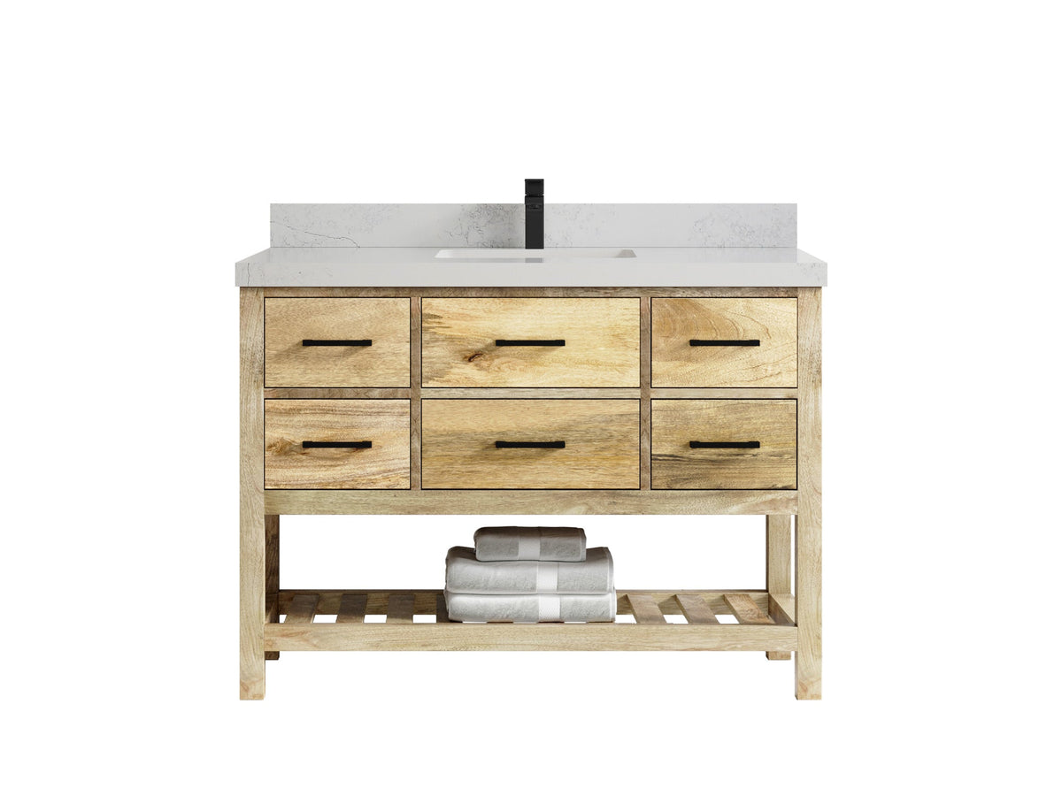 Parker Mango Wood 48 in. W x 22 in. D Single Sink Bathroom Vanity - Willow Bath and Vanity