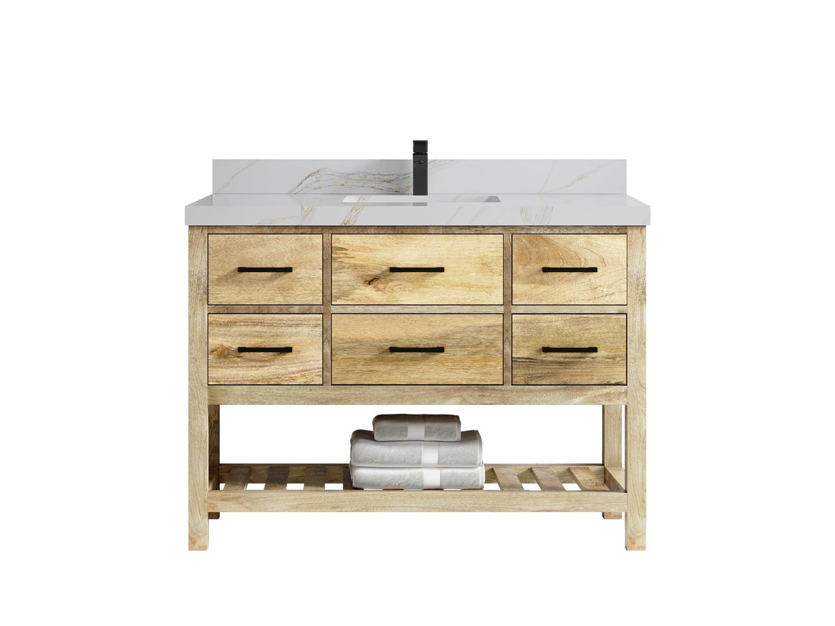 Parker Mango Wood 48 in. W x 22 in. D Single Sink Bathroom Vanity - Willow Bath and Vanity