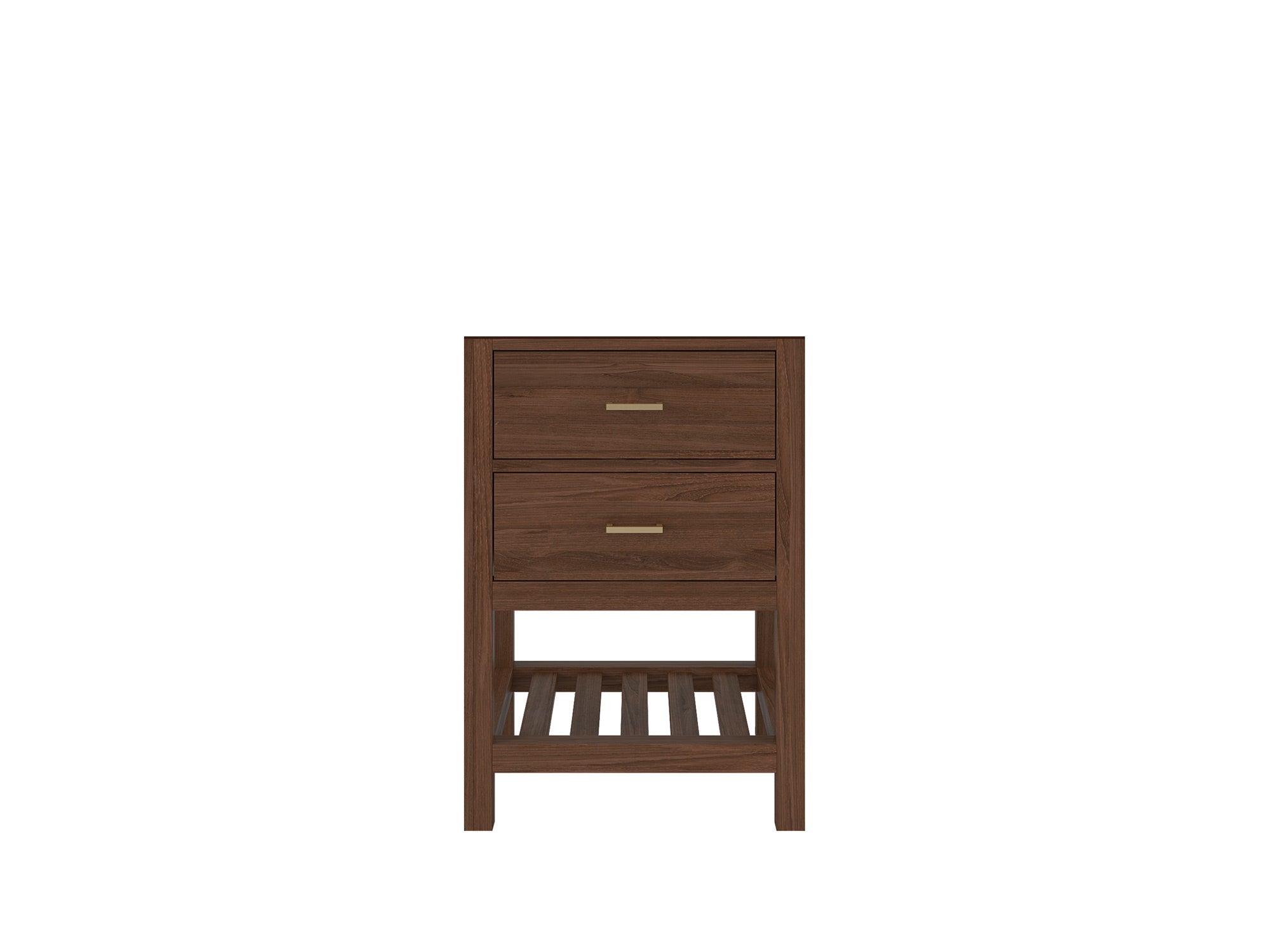 Parker Teak Wood 24-inch bathroom vanity cabinet in Dark Walnut Teak