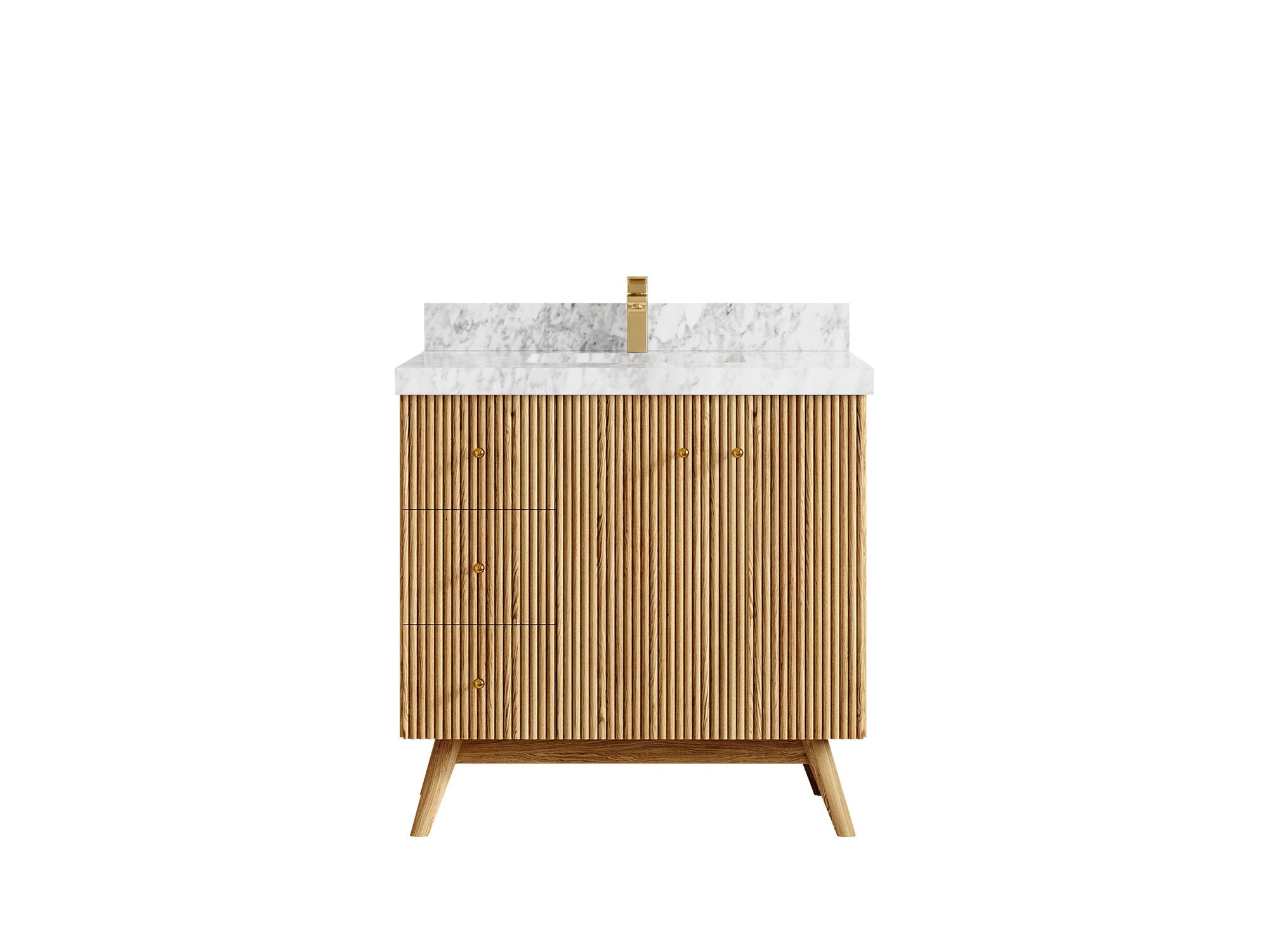 Pasadena White Oak 36 in. W x 22 in. D Center Sink Bathroom Vanity - Willow Bath and Vanity