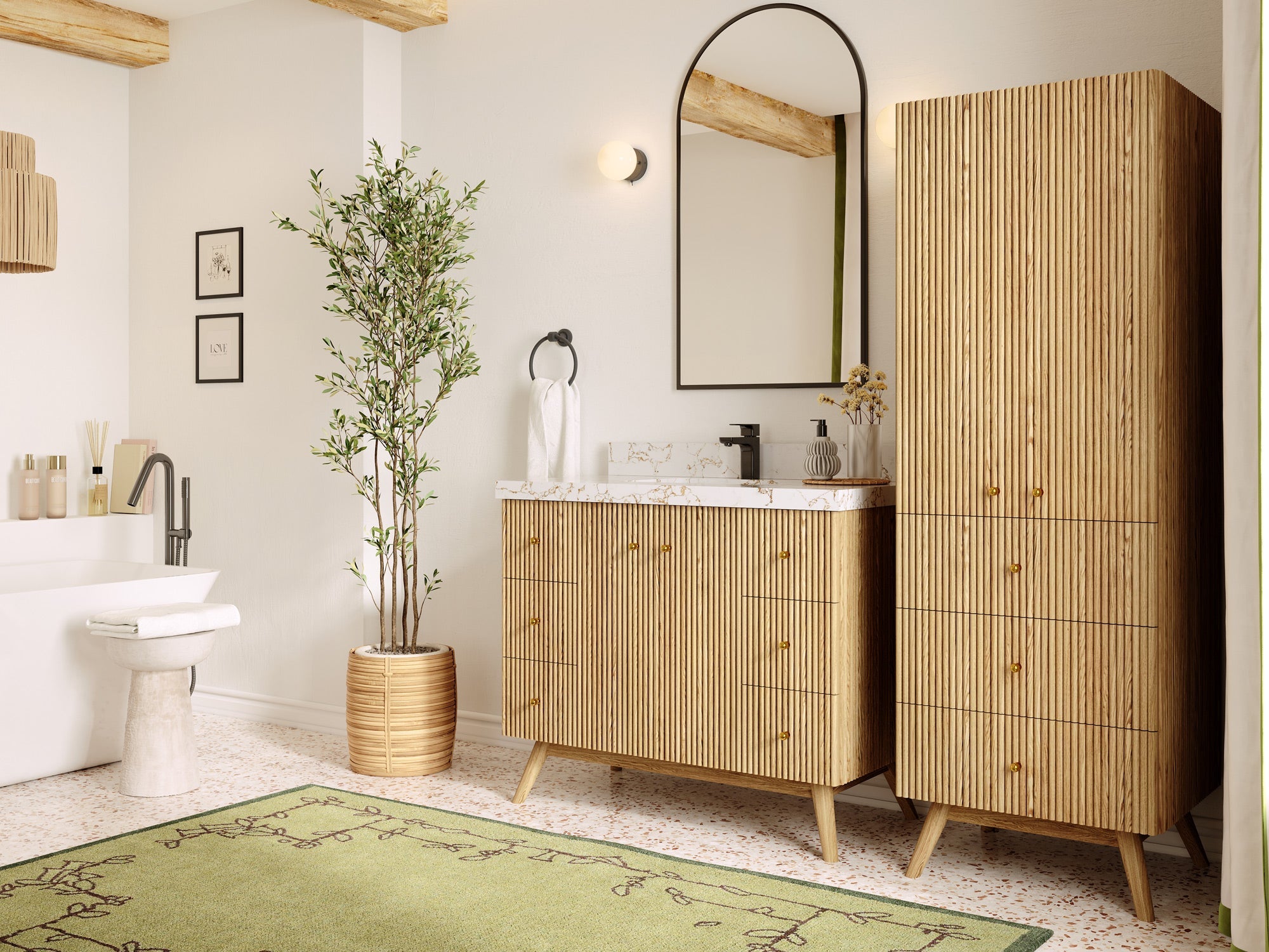 Pasadena White Oak 42 in. W x 22 in. D Single Sink Bathroom Vanity - Willow Bath and Vanity