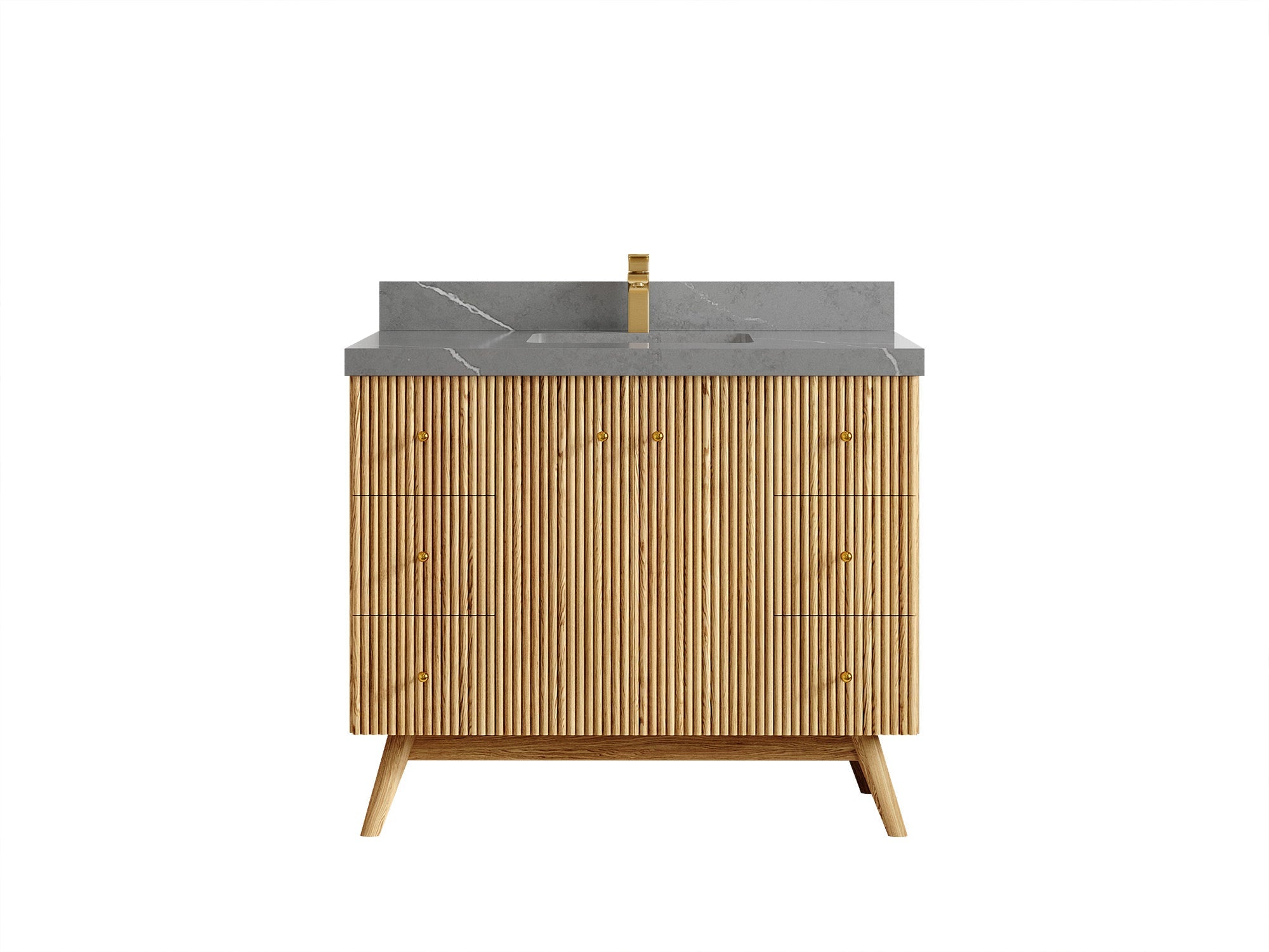 Pasadena White Oak 42 in. W x 22 in. D Single Sink Bathroom Vanity - Willow Bath and Vanity