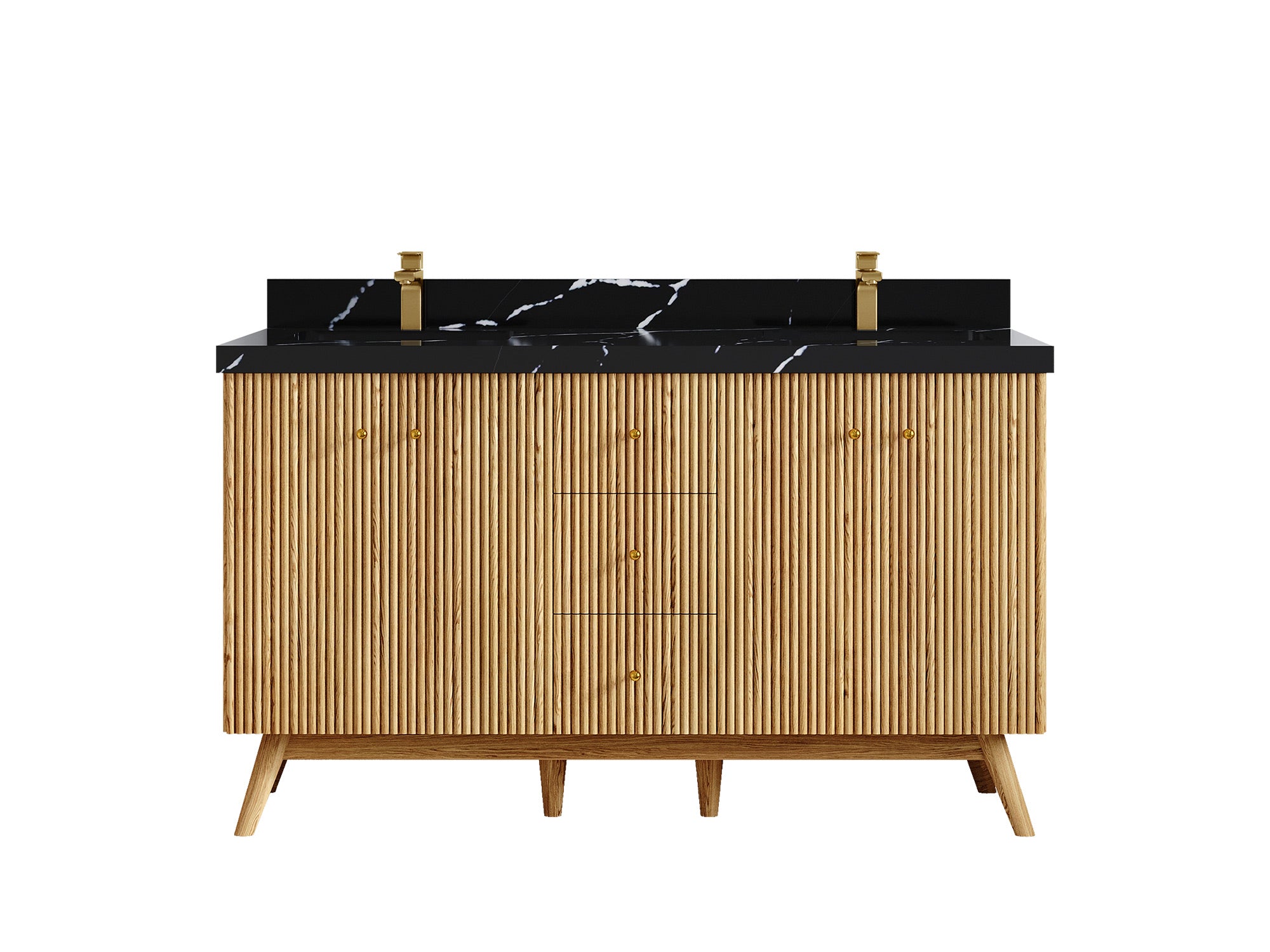Pasadena White Oak 60 in. W x 22 in. D Double Sink Bathroom Vanity - Willow Bath and Vanity