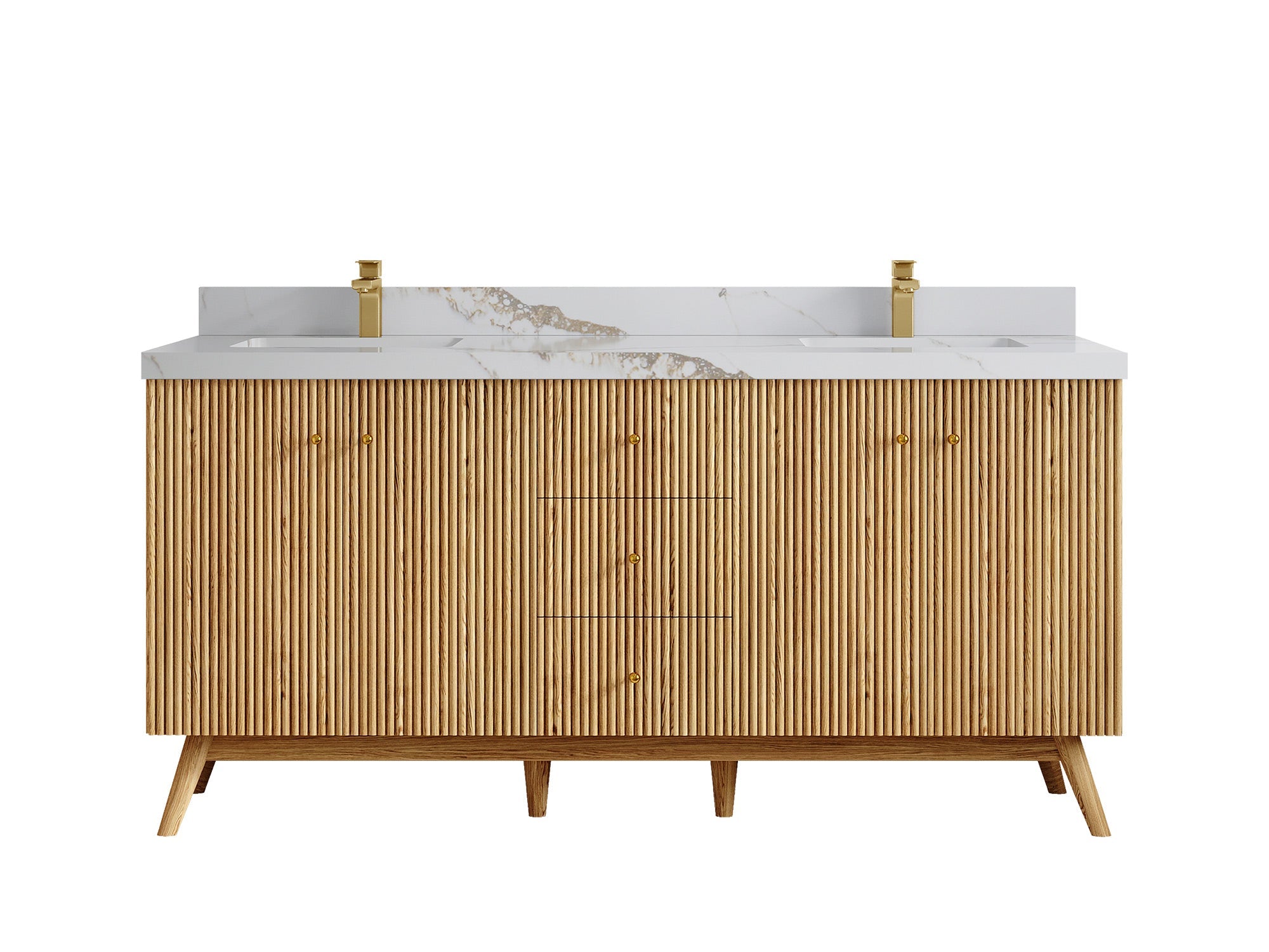Pasadena White Oak 72 in. W x 22 in. D Double Sink Bathroom Vanity - Willow Bath and Vanity