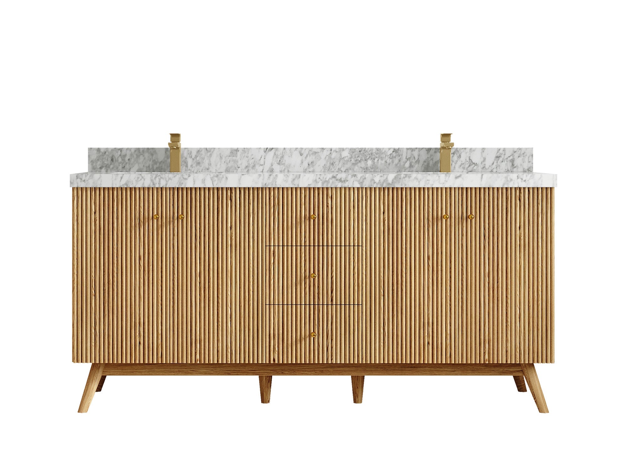 Pasadena White Oak 72 in. W x 22 in. D Double Sink Bathroom Vanity - Willow Bath and Vanity