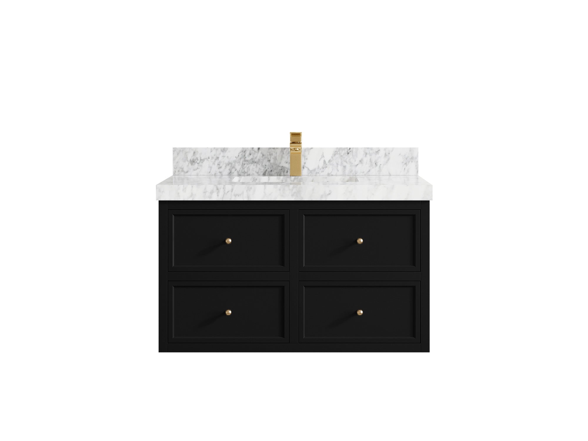 Roswell Floating 36 in. W x 22 in. D Center Sink Bathroom Vanity - Willow Bath and Vanity