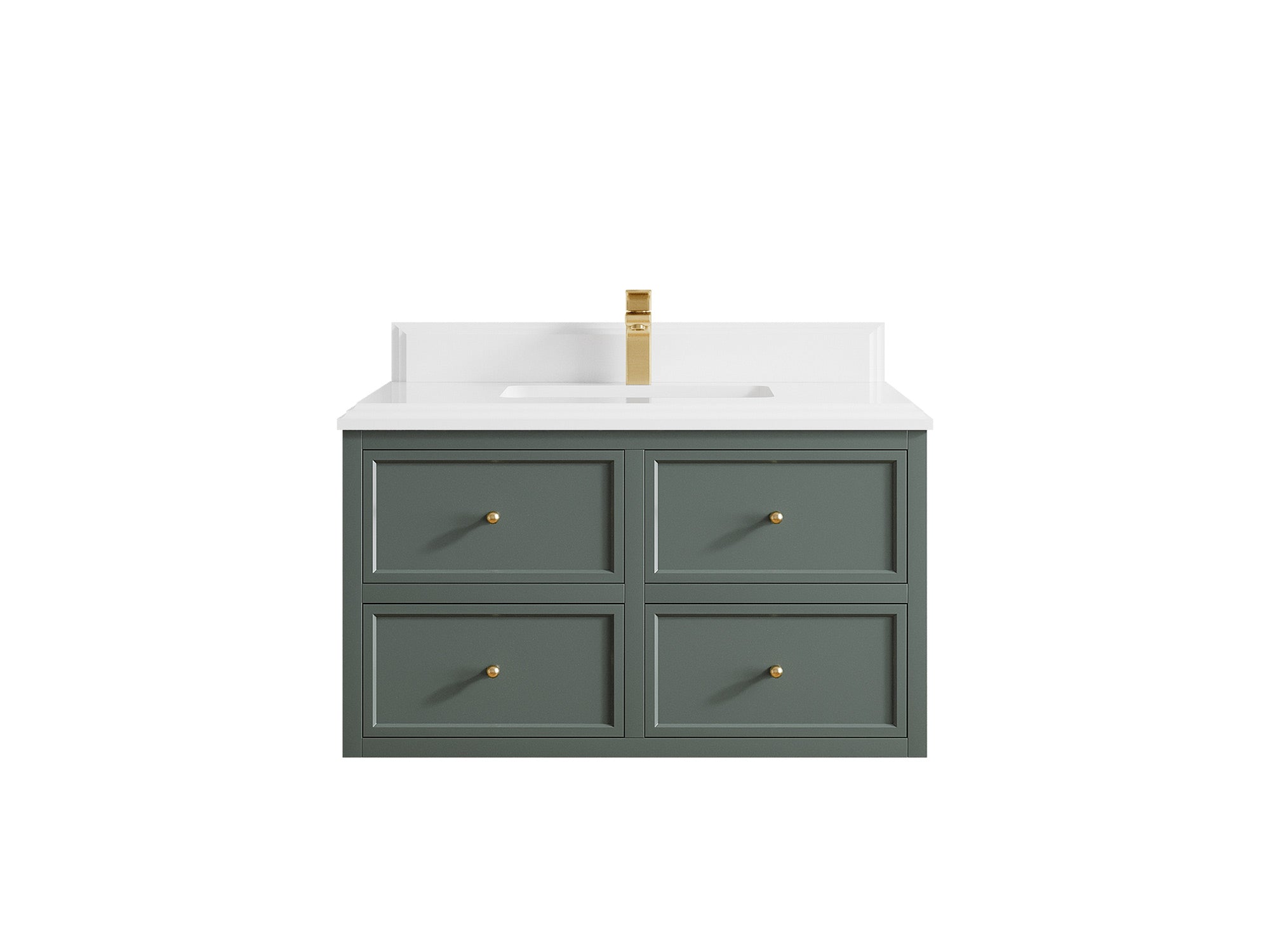 Roswell Floating 36 in. W x 22 in. D Center Sink Bathroom Vanity - Willow Bath and Vanity