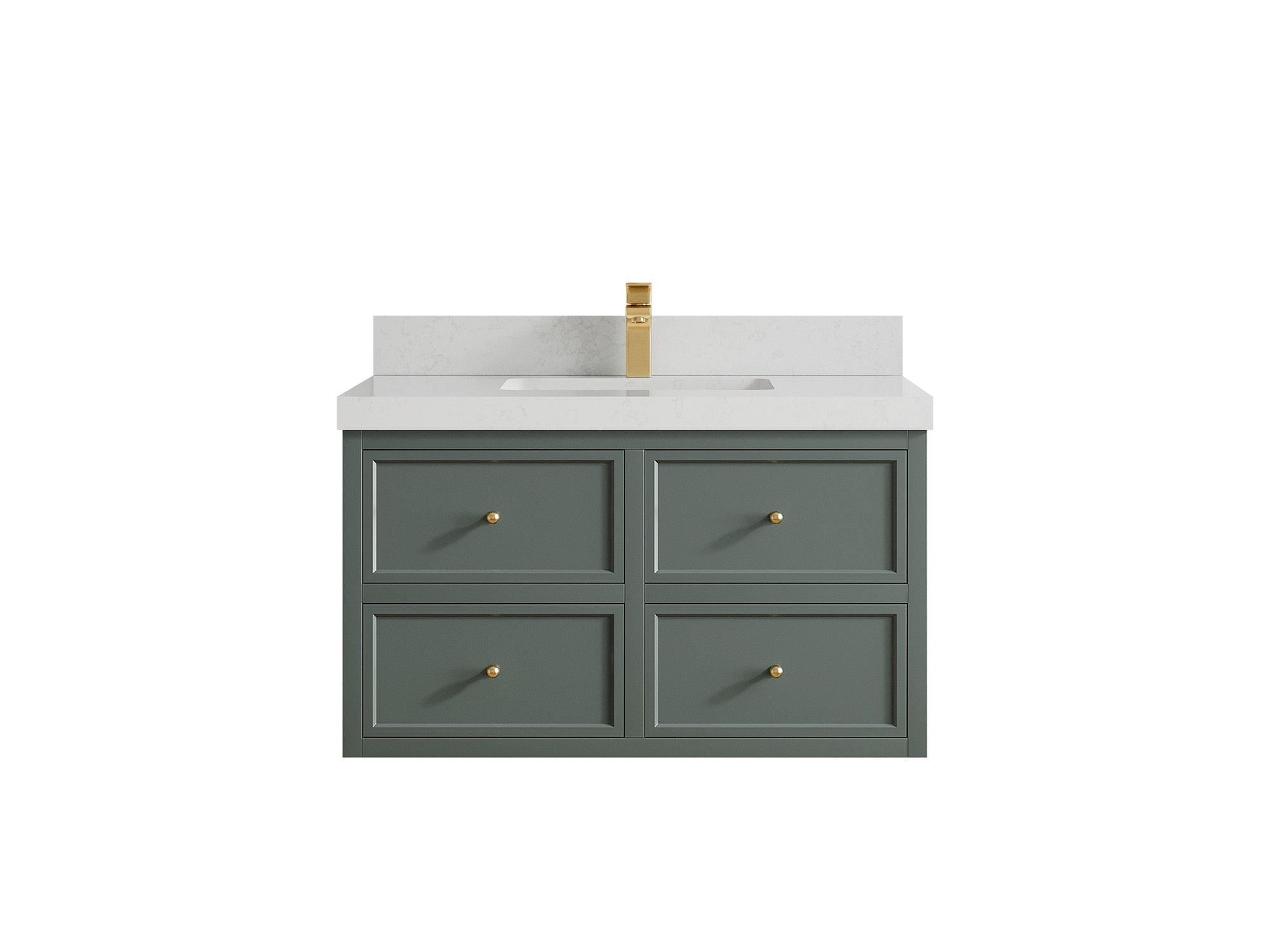 Roswell Floating 36 in. W x 22 in. D Center Sink Bathroom Vanity - Willow Bath and Vanity