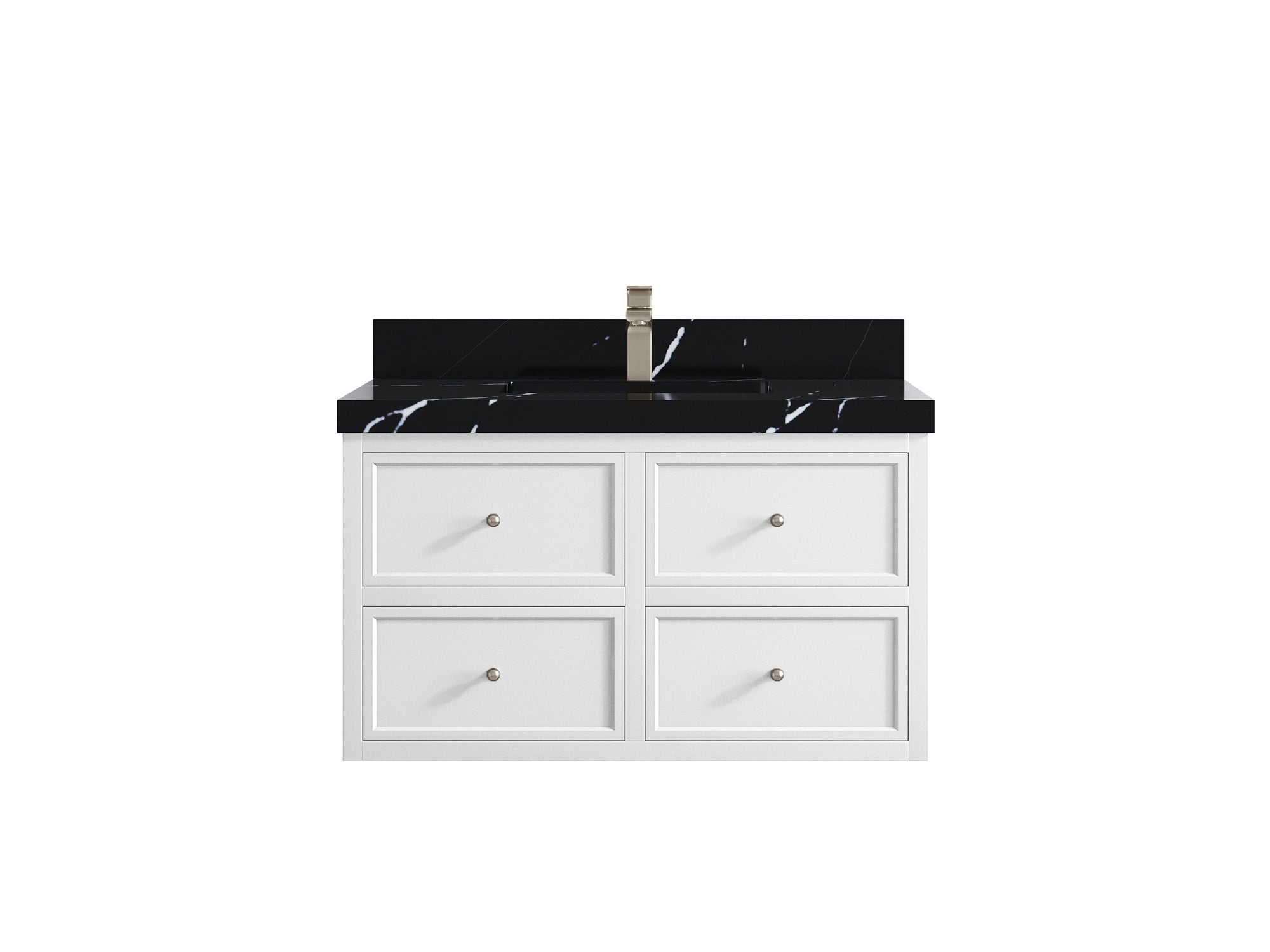 Roswell Floating 36 in. W x 22 in. D Center Sink Bathroom Vanity - Willow Bath and Vanity