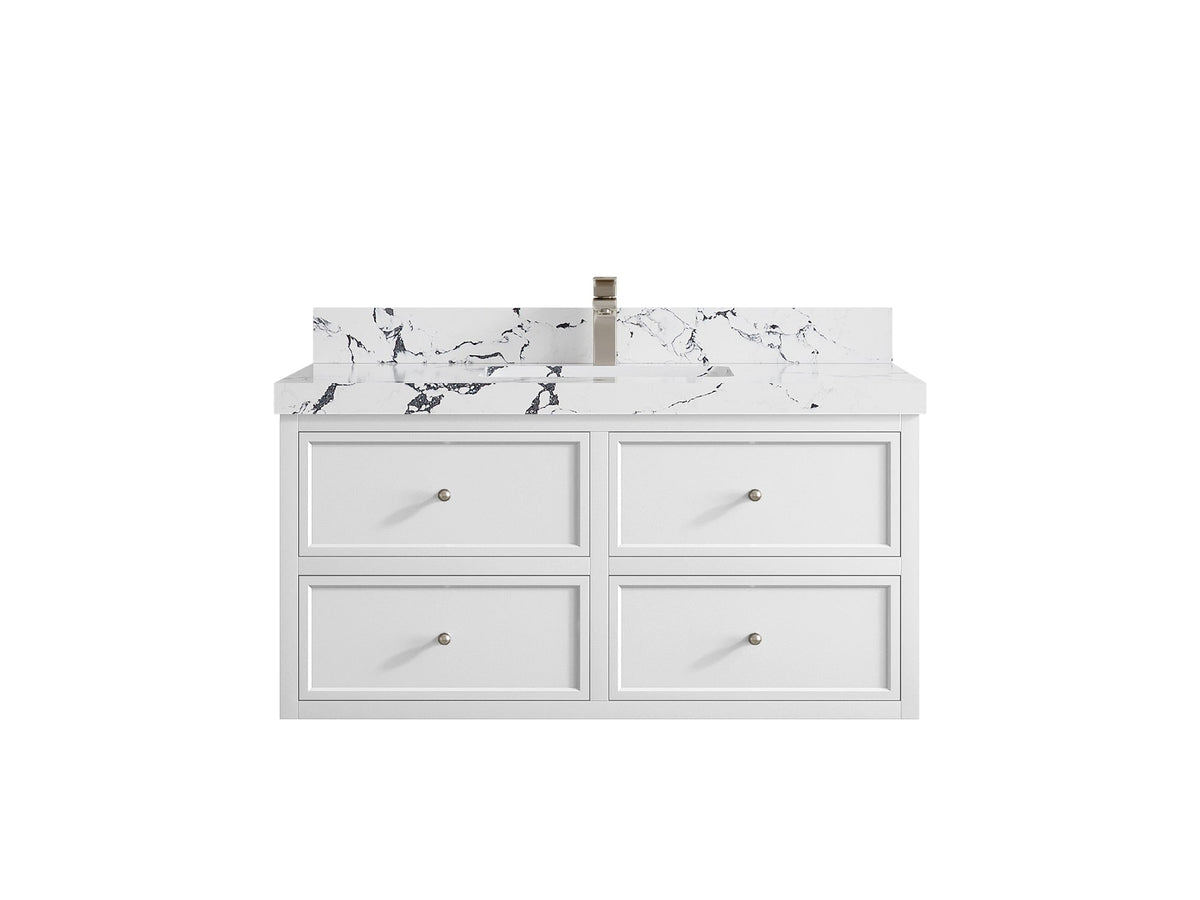Roswell Floating 42 in. W x 22 in. D Single Sink Bathroom Vanity - Willow Bath and Vanity