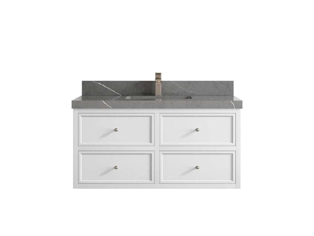 Roswell Floating 42 in. W x 22 in. D Single Sink Bathroom Vanity - Willow Bath and Vanity
