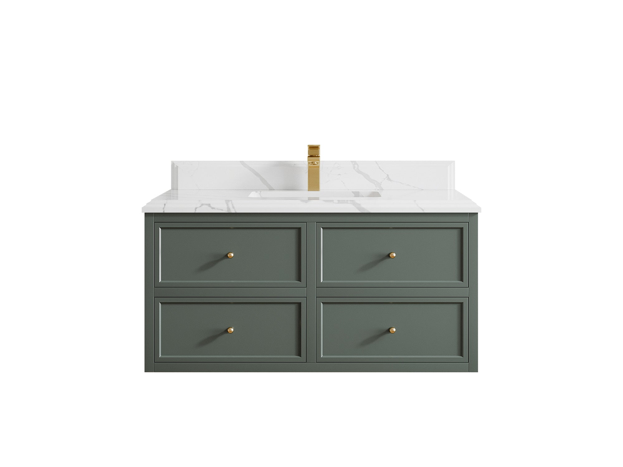 Roswell Floating 42 in. W x 22 in. D Single Sink Bathroom Vanity - Willow Bath and Vanity