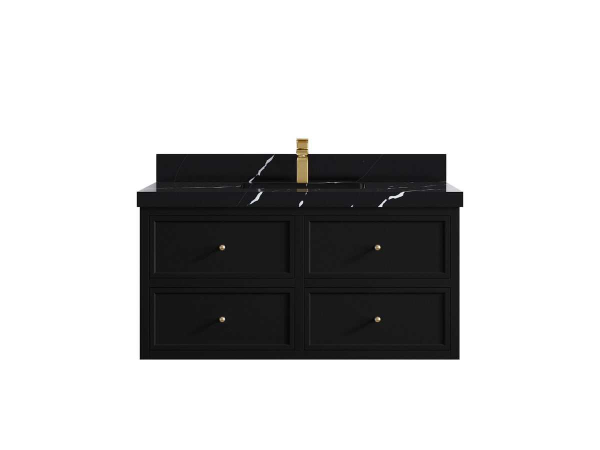 Roswell Floating 42 in. W x 22 in. D Single Sink Bathroom Vanity - Willow Bath and Vanity