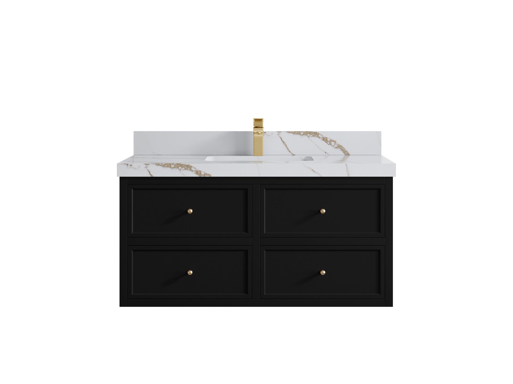 Roswell Floating 42 in. W x 22 in. D Single Sink Bathroom Vanity - Willow Bath and Vanity