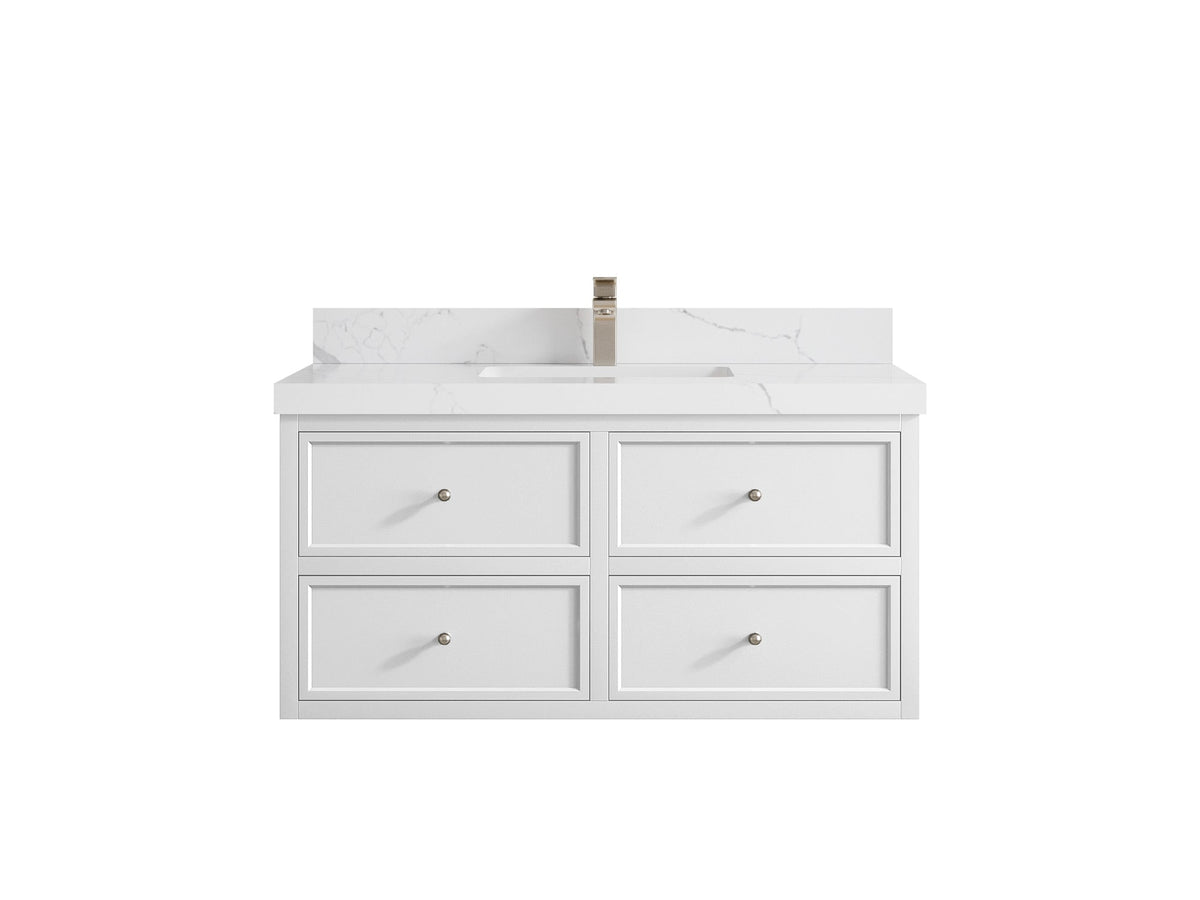 Roswell Floating 42 in. W x 22 in. D Single Sink Bathroom Vanity - Willow Bath and Vanity