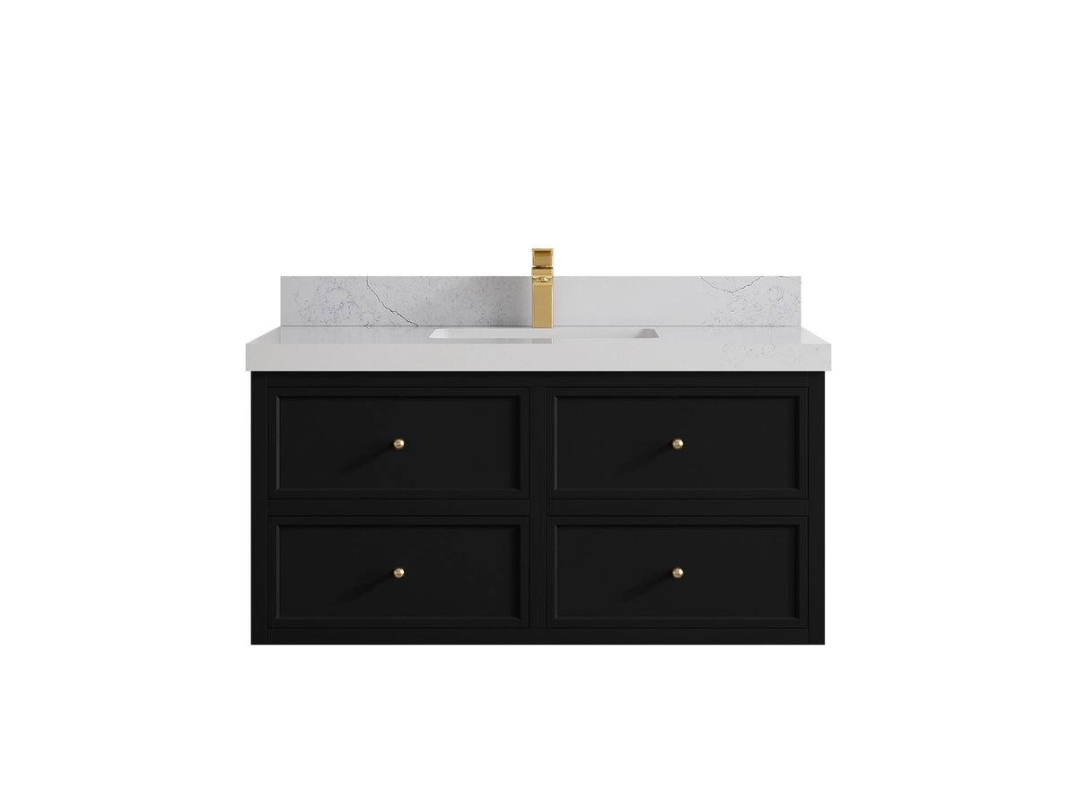 Roswell Floating 42 in. W x 22 in. D Single Sink Bathroom Vanity - Willow Bath and Vanity