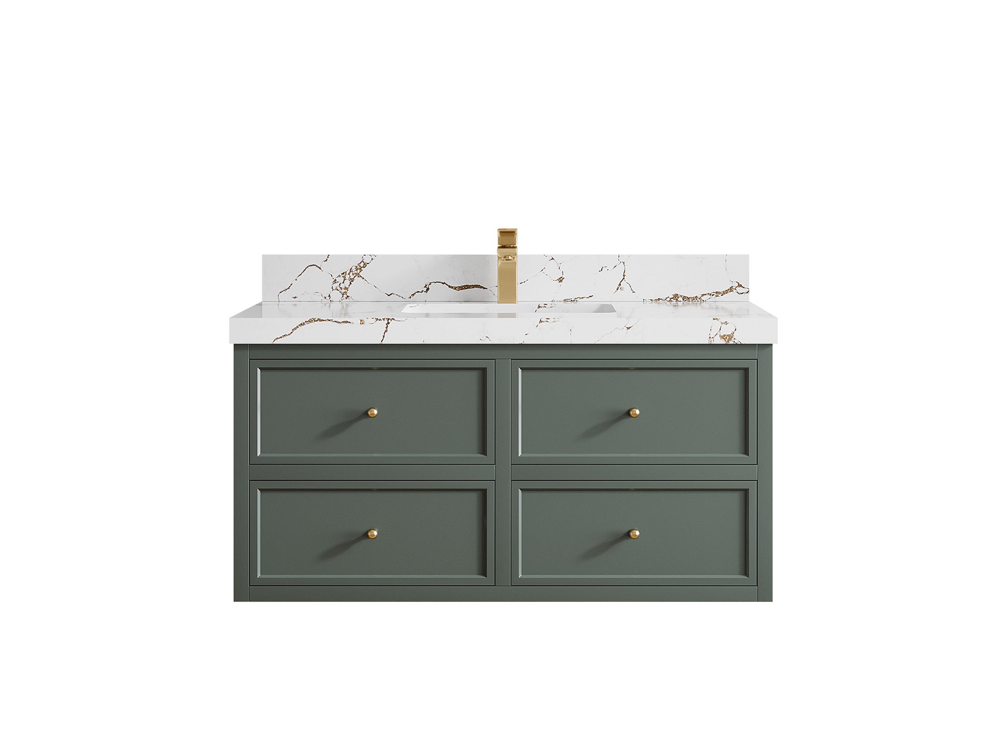 Roswell Floating 42 in. W x 22 in. D Single Sink Bathroom Vanity - Willow Bath and Vanity