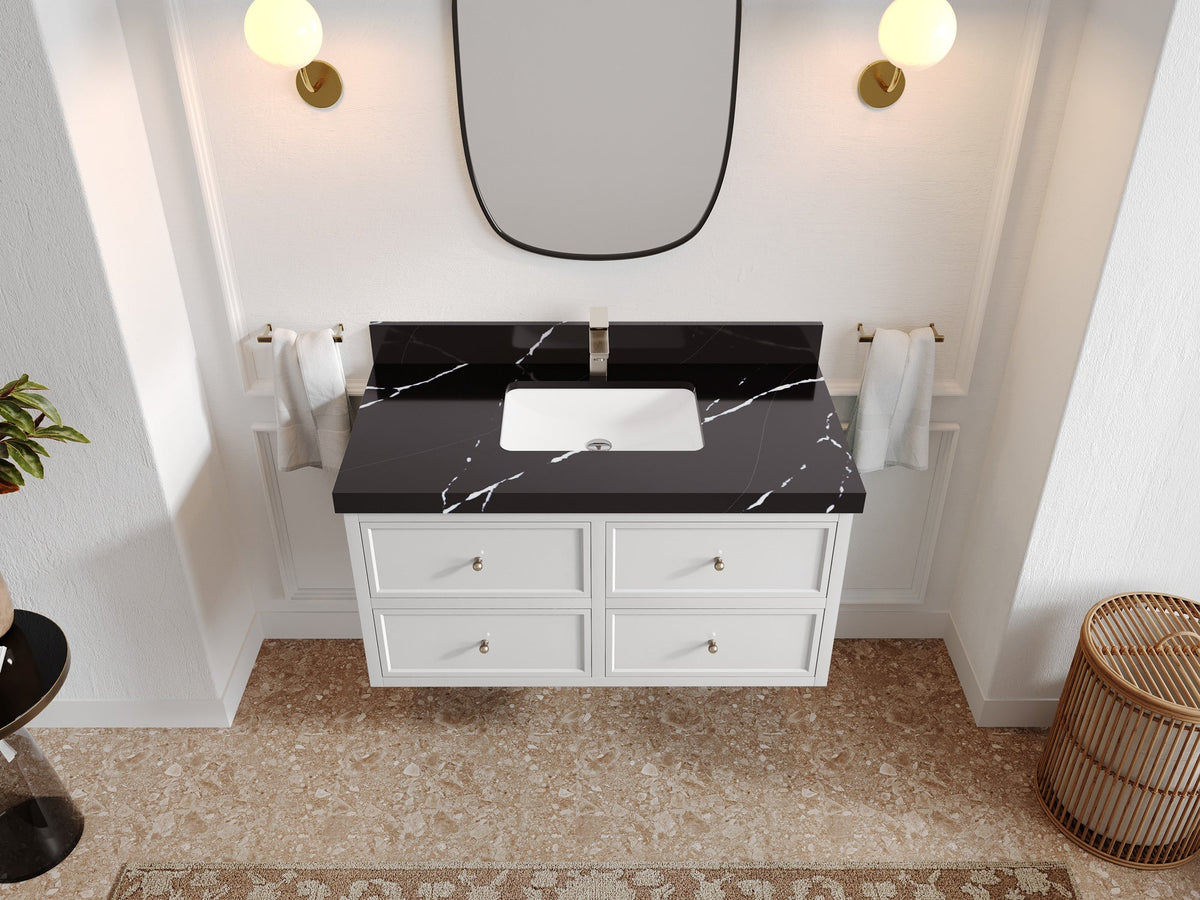 Roswell Floating 42 in. W x 22 in. D Single Sink Bathroom Vanity - Willow Bath and Vanity