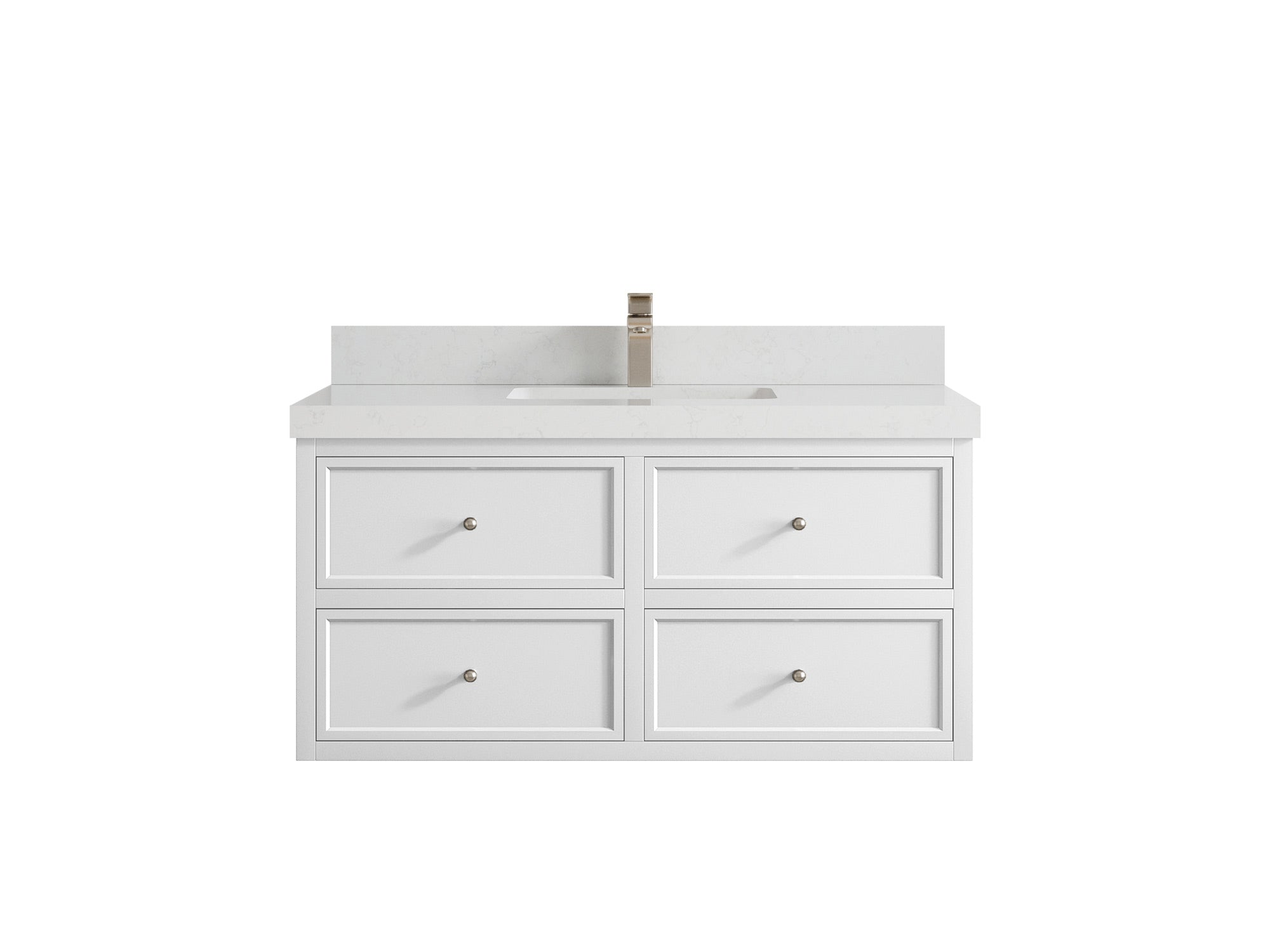 Roswell Floating 42 in. W x 22 in. D Single Sink Bathroom Vanity - Willow Bath and Vanity
