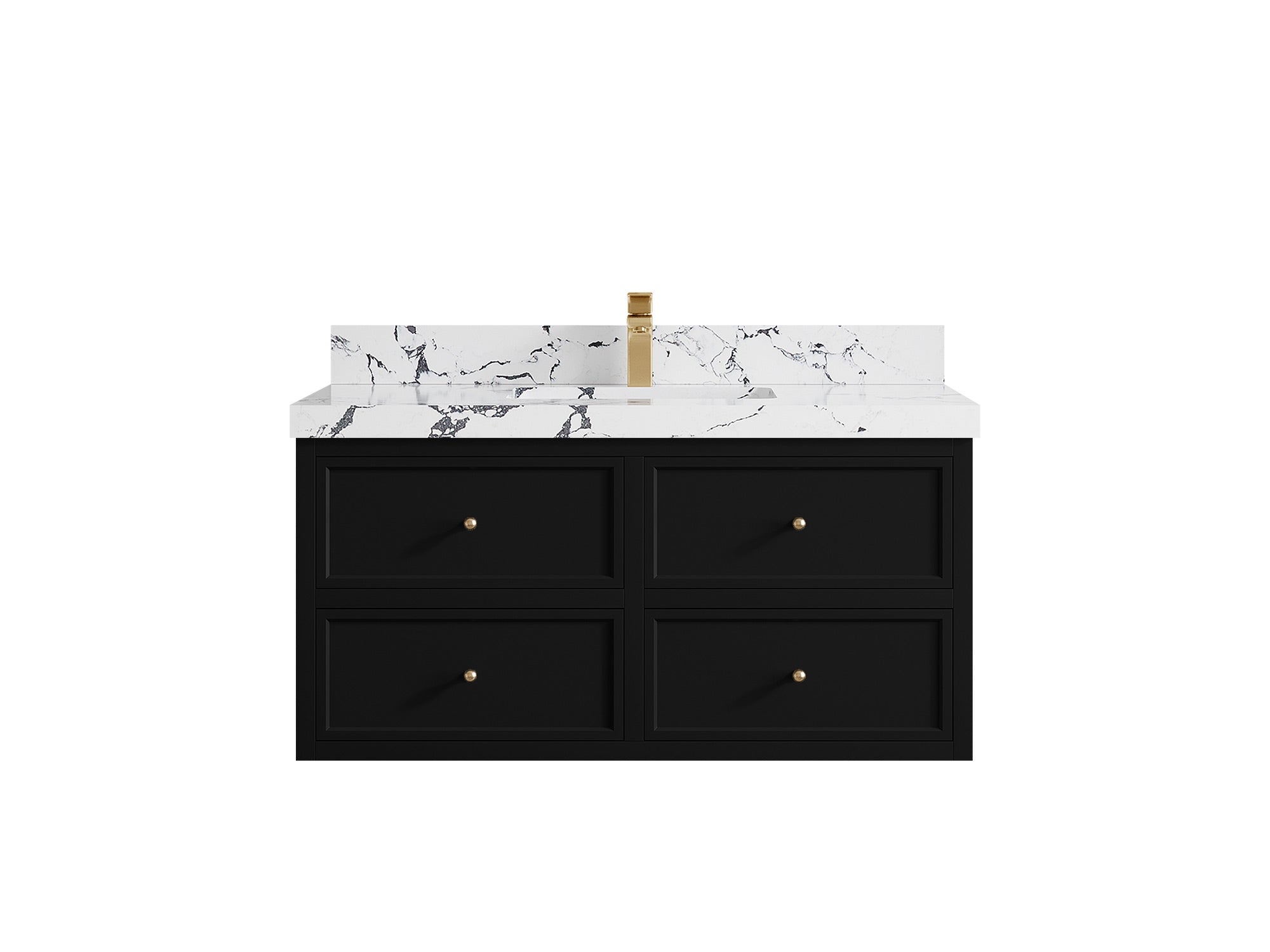 Roswell Floating 42 in. W x 22 in. D Single Sink Bathroom Vanity - Willow Bath and Vanity