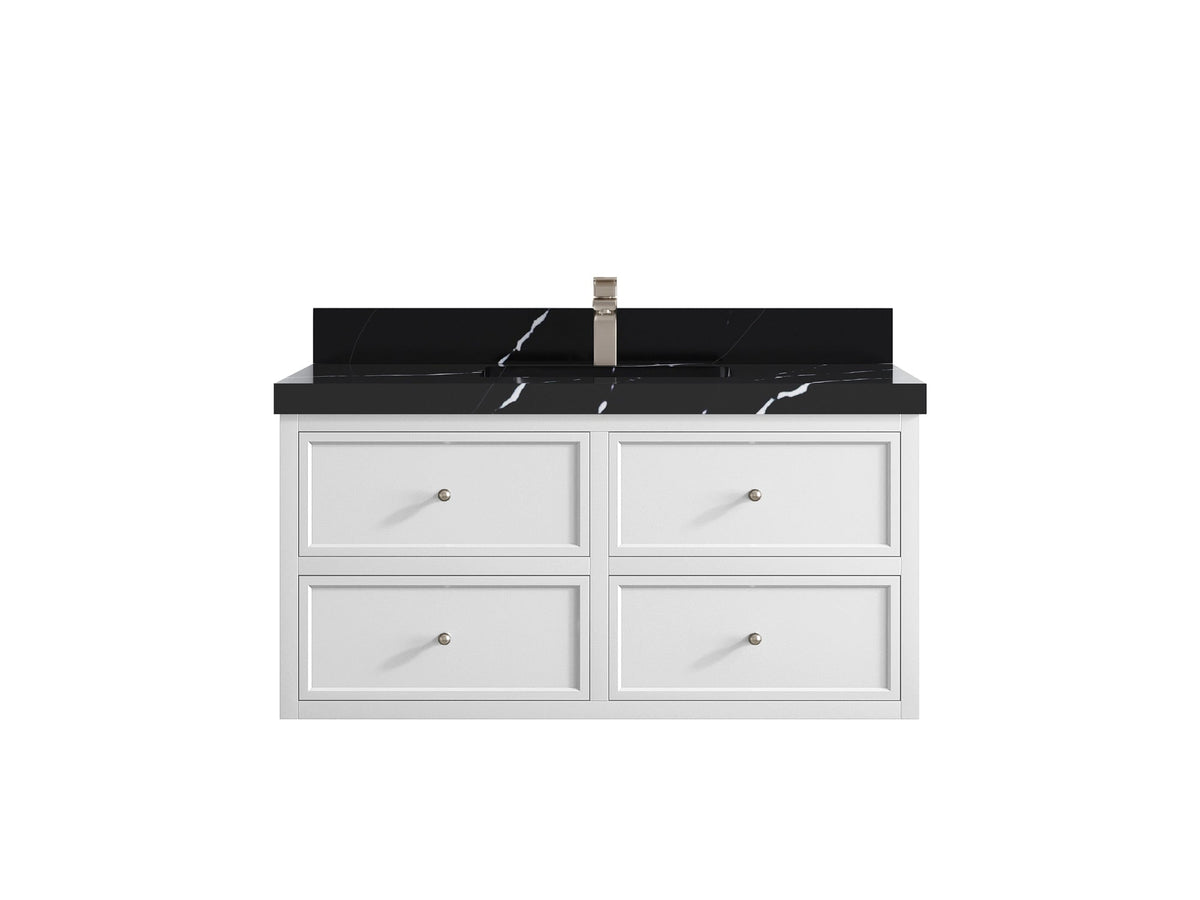 Roswell Floating 42 in. W x 22 in. D Single Sink Bathroom Vanity - Willow Bath and Vanity