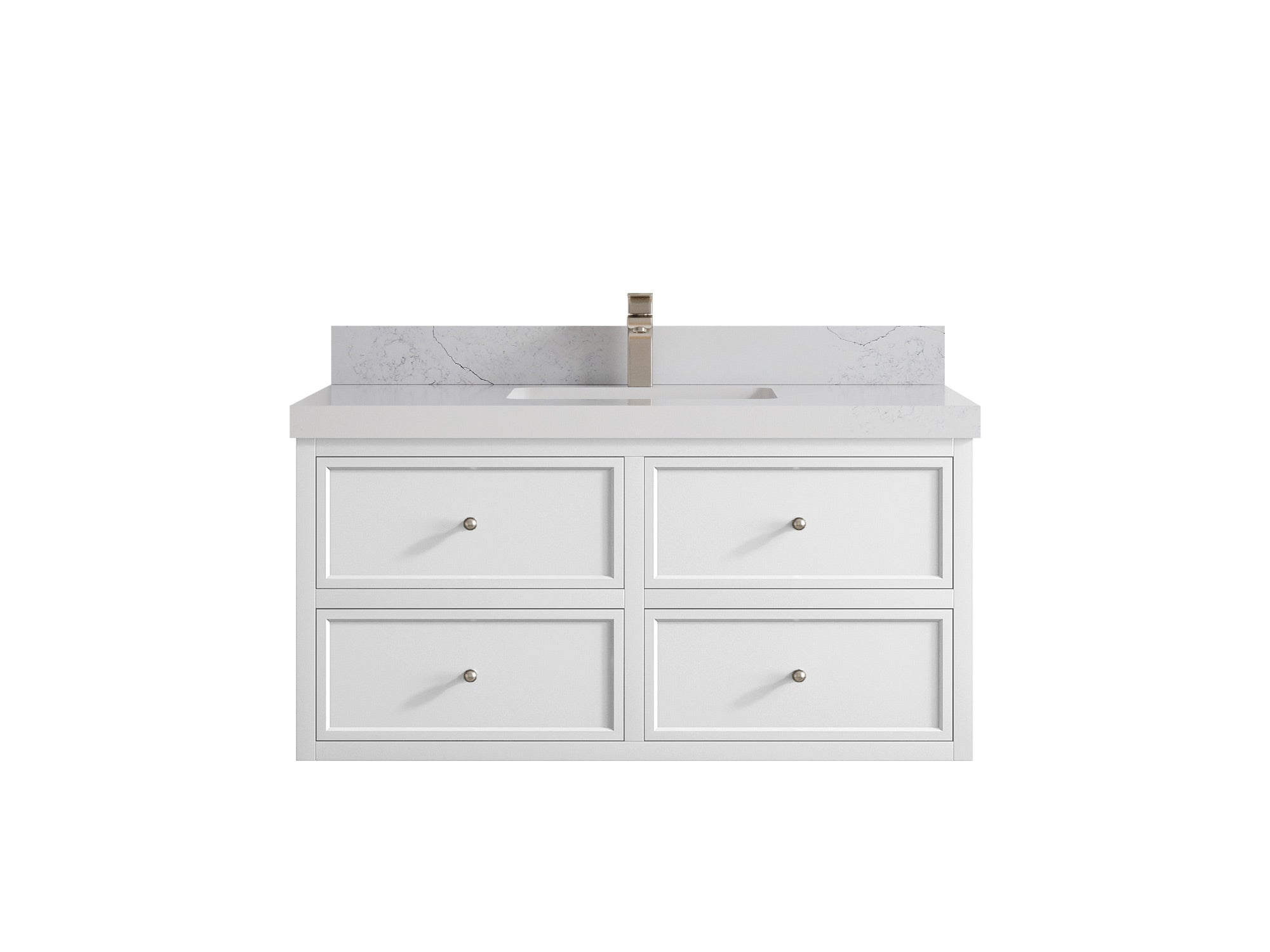 Roswell Floating 42 in. W x 22 in. D Single Sink Bathroom Vanity - Willow Bath and Vanity
