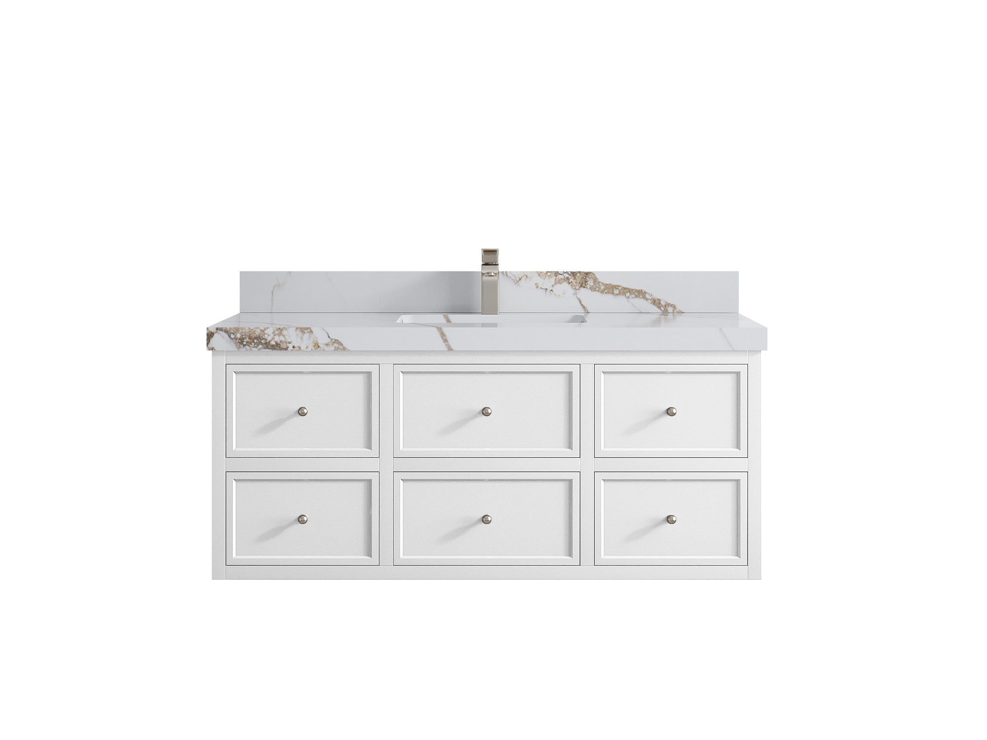 Roswell Floating 48 in. W x 22 in. D Single Sink Bathroom Vanity - Willow Bath and Vanity
